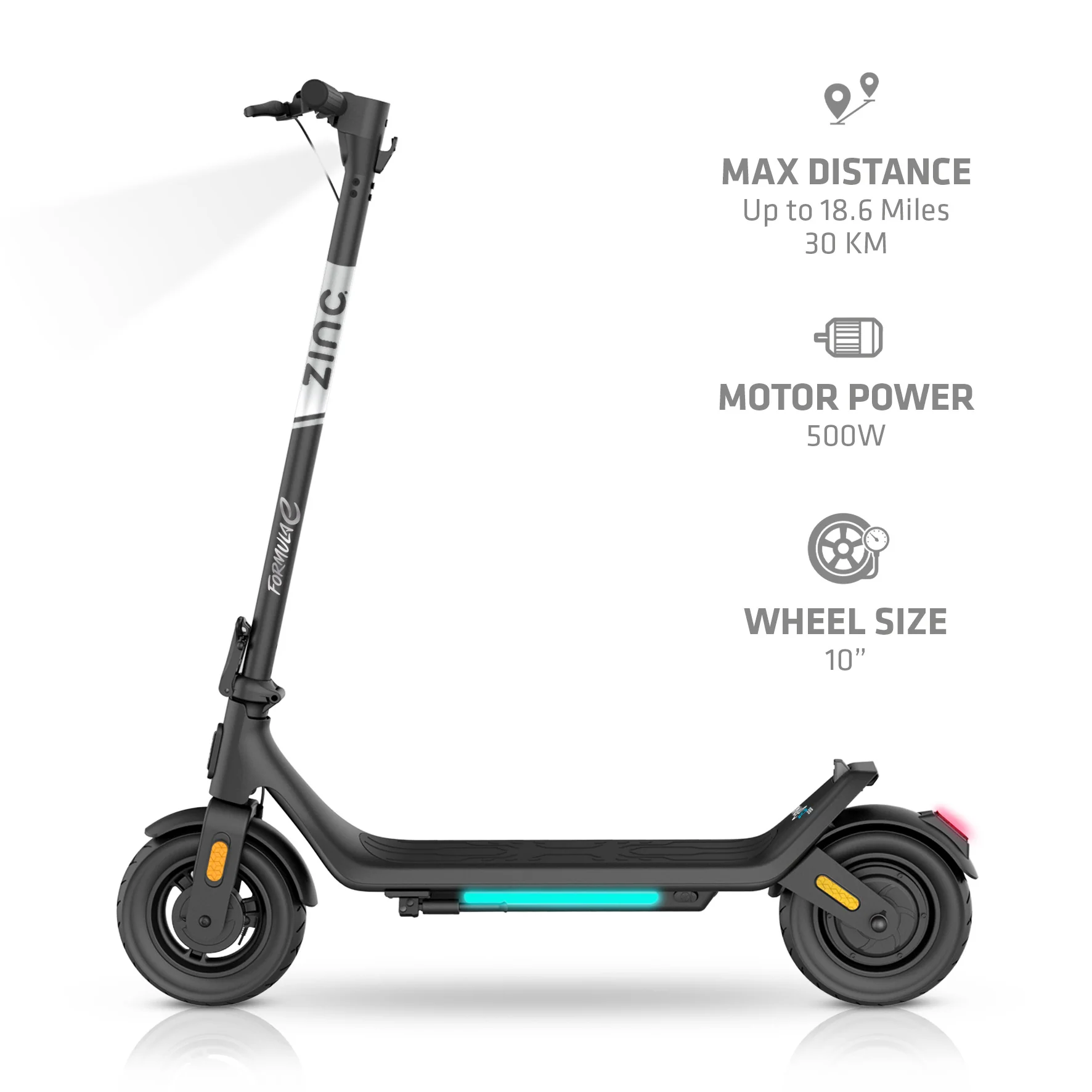 Zinc Formula E GZ3 Series Folding Electric Scooter 500W - Image 6