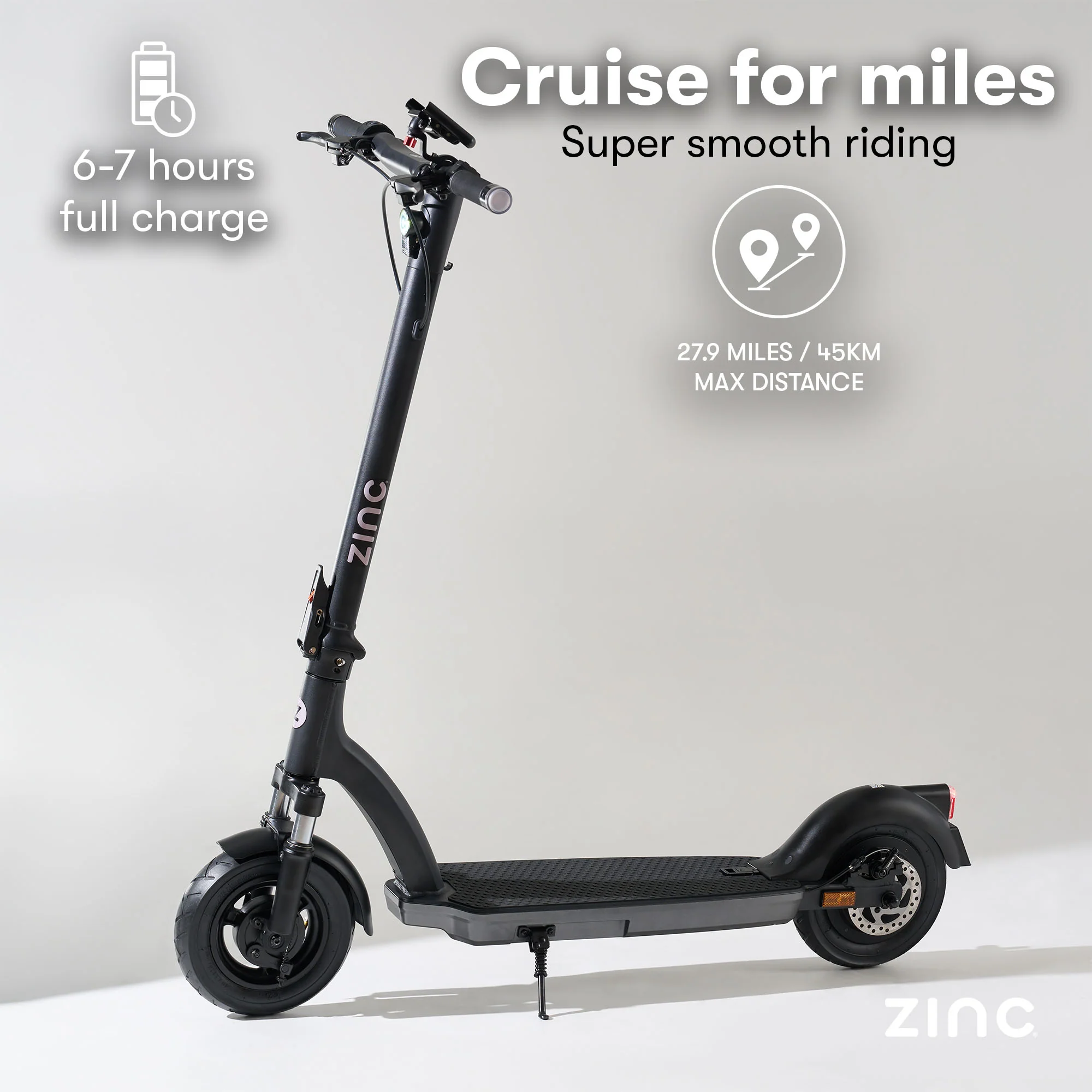 Zinc Velocity 2.0 500w Folding Electric Scooter with 10inch Wheels - Image 4