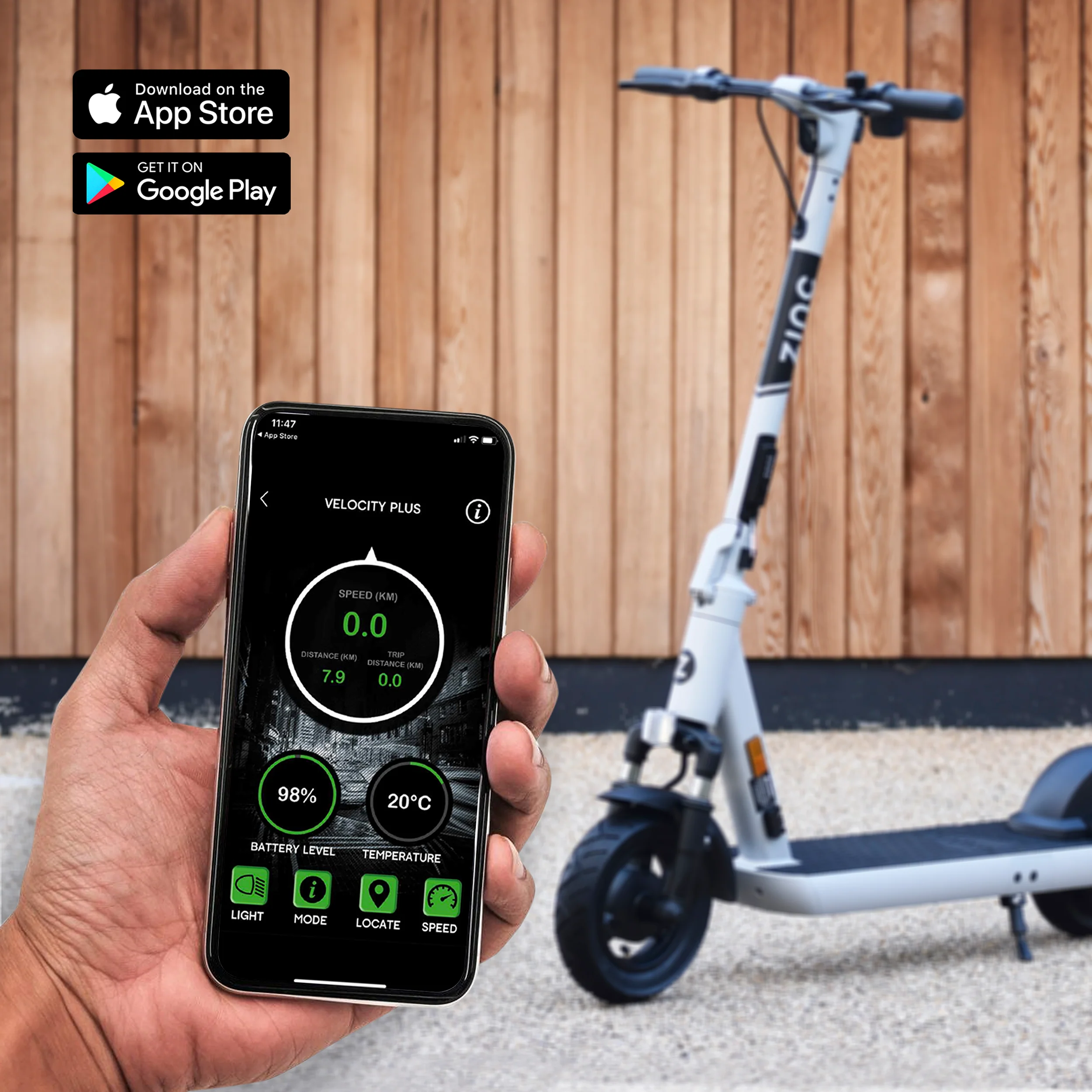 Zinc Velocity Plus 500w Folding Electric Scooter with 10inch Wheels - Image 7