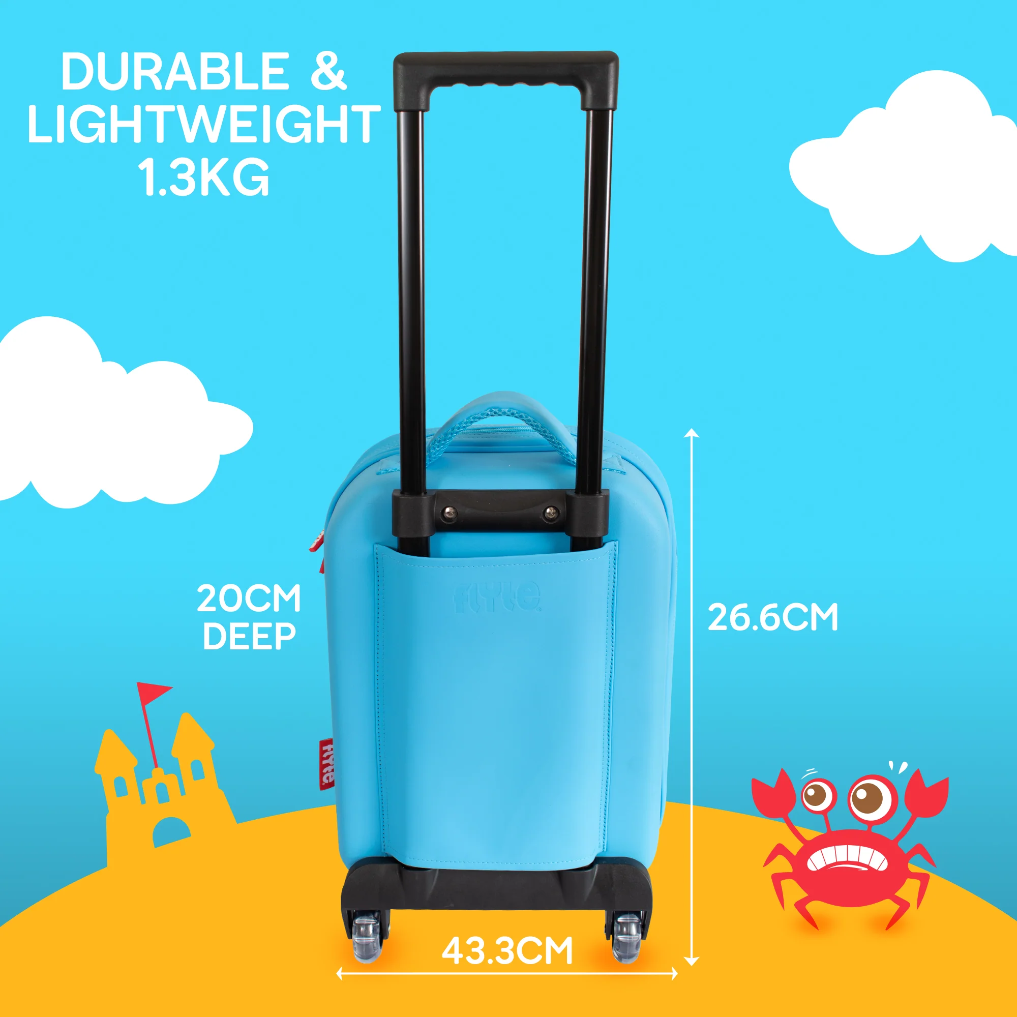 Flyte 2 Wheel 3D Hardtop Cabin Suitcase - Dinosaur - Image 5