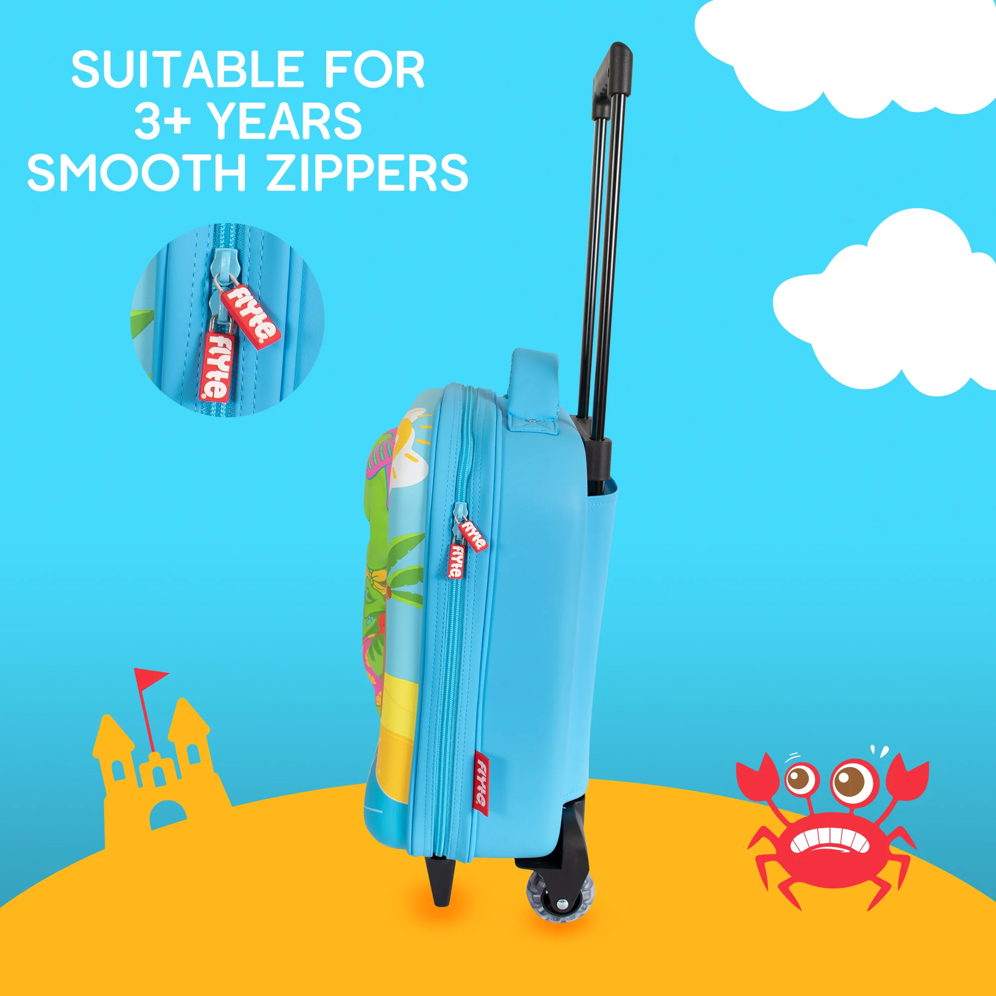 Flyte 2 Wheel 3D Hardtop Cabin Suitcase - Dinosaur - Image 7