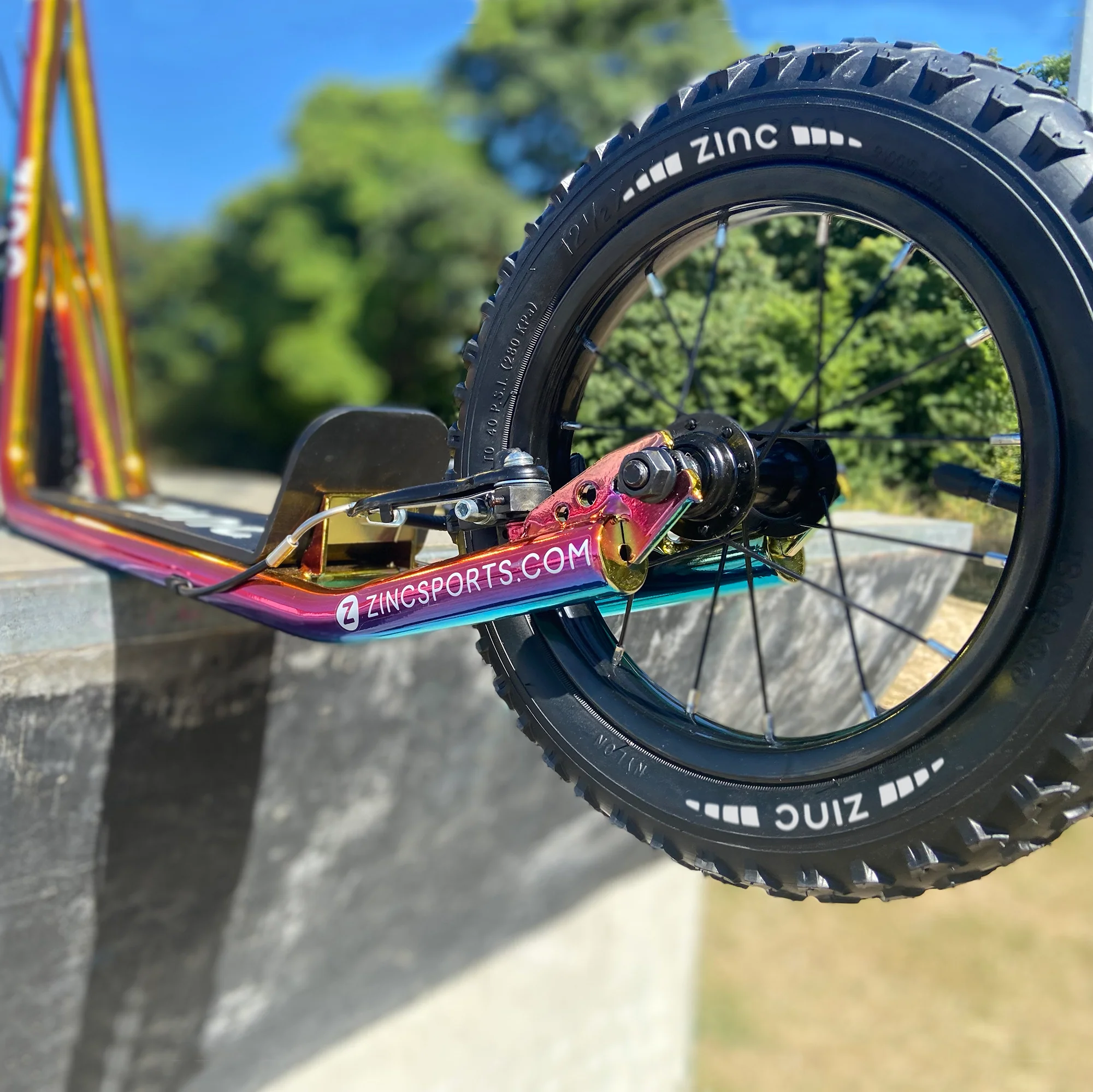 Zinc 12 Inch BMX Scooter Neochrome Multi-colour - Image 11