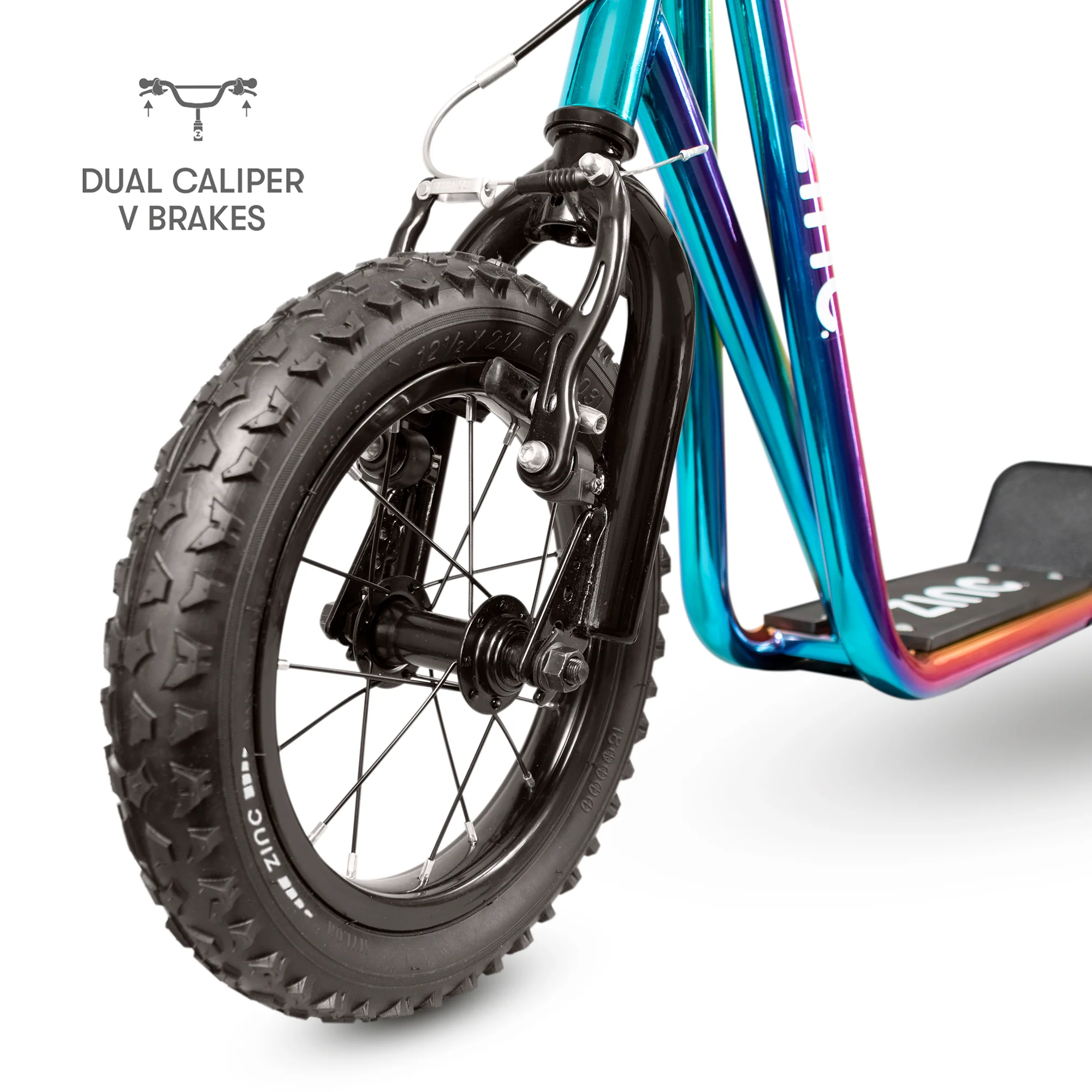 Zinc 12 Inch BMX Scooter Neochrome Multi-colour - Image 3