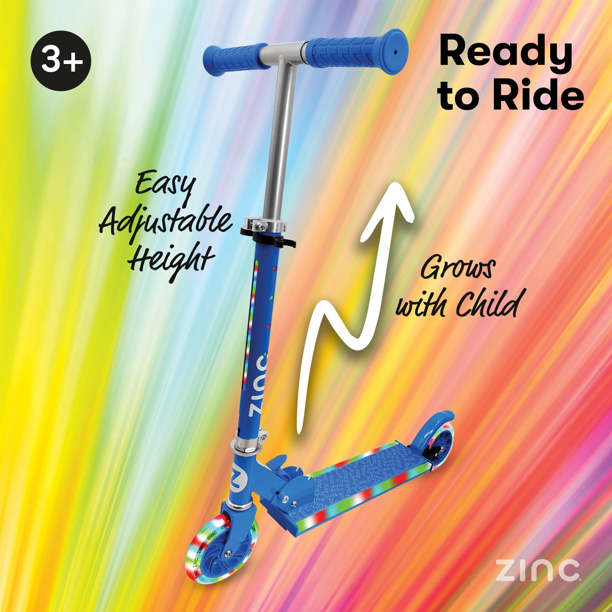 Zinc 2 Wheeled Light Party Kids Scooter - Image 10