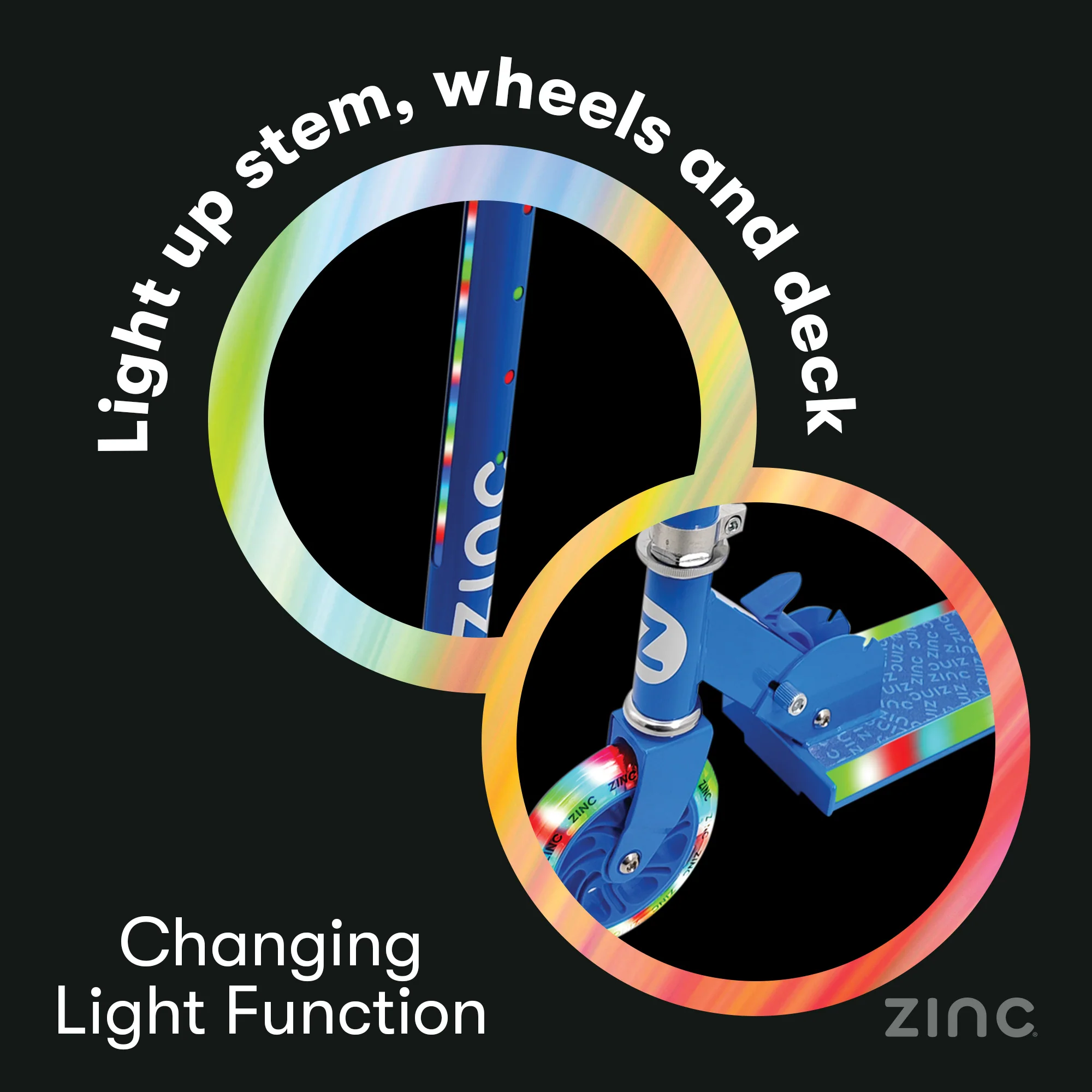 Zinc 2 Wheeled Light Party Kids Scooter - Image 11