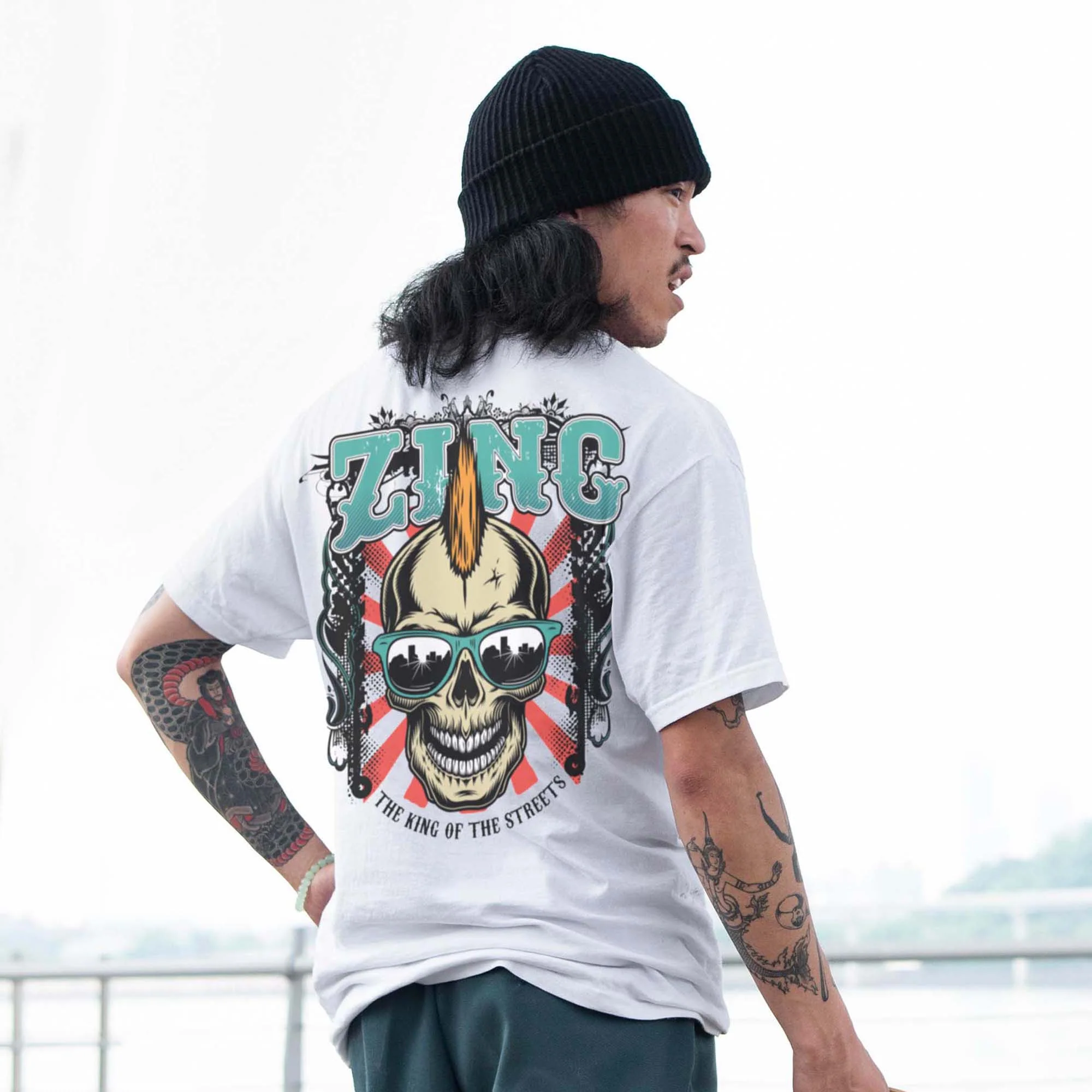Zinc Adults Organic T-Shirt King Of The Streets - Image 4