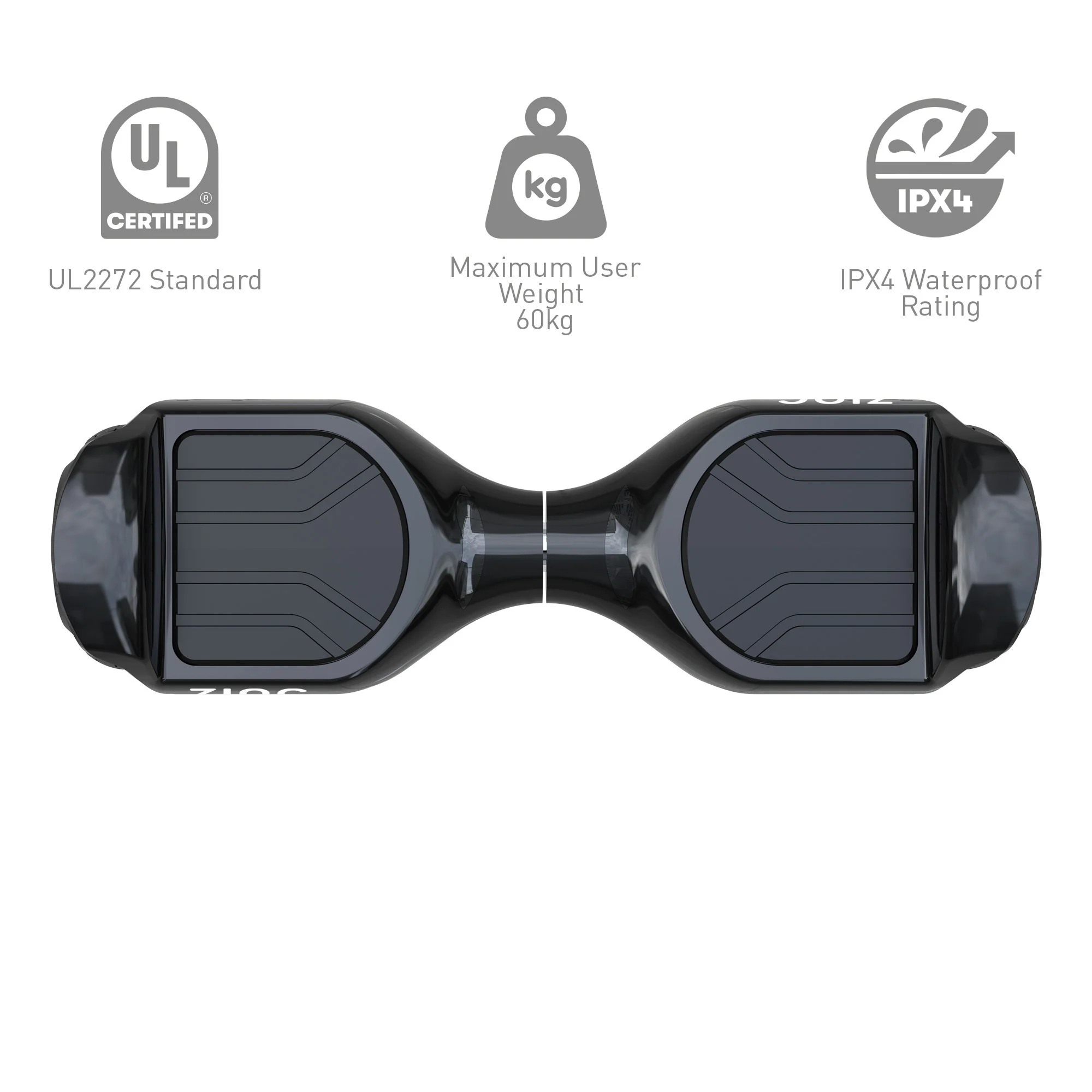 Zinc Allstar Self Balancing Hoverboard with multi coloured LED lights and 6.3 Inch wheels - Image 9