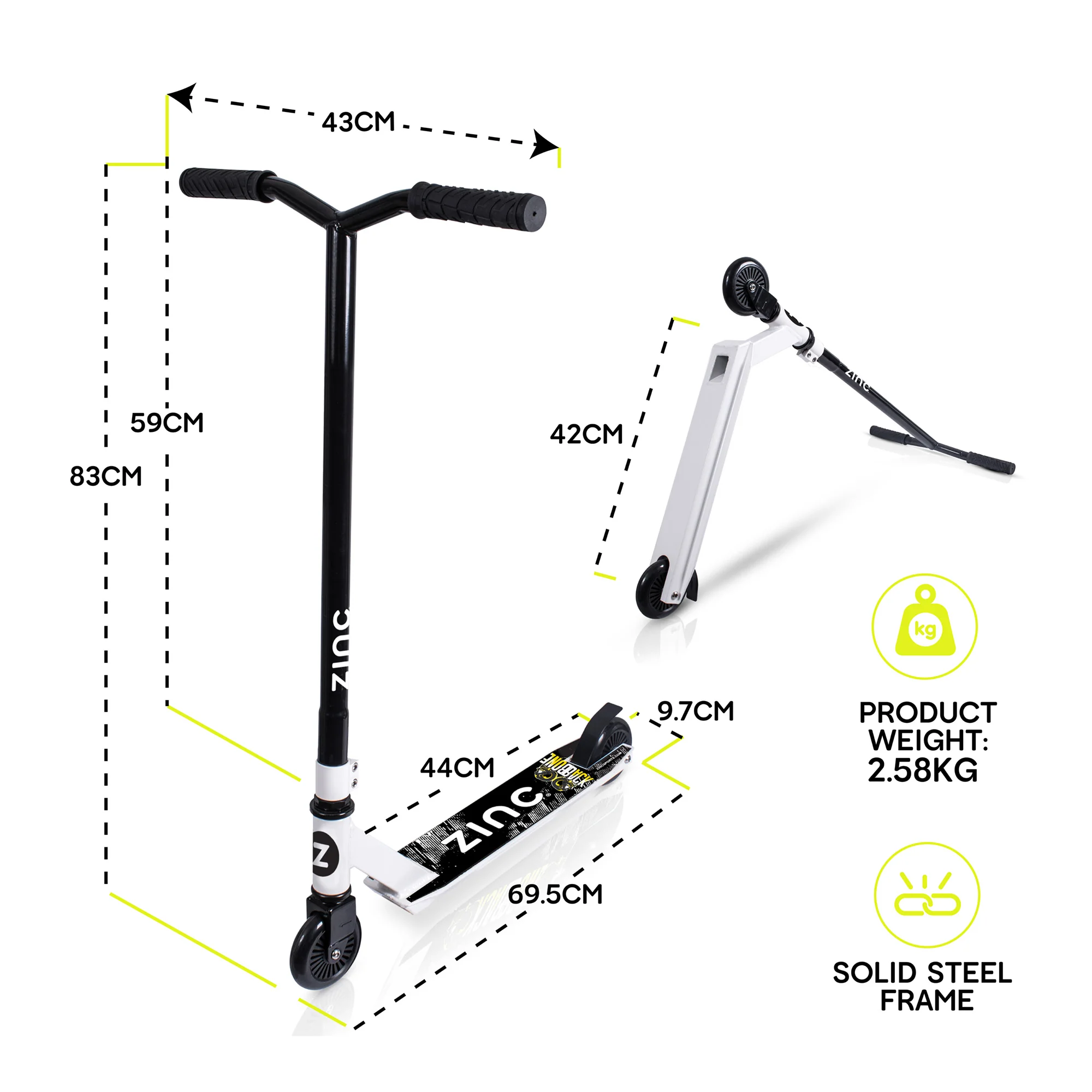 Zinc Backbone Stunt Scooter - Image 6