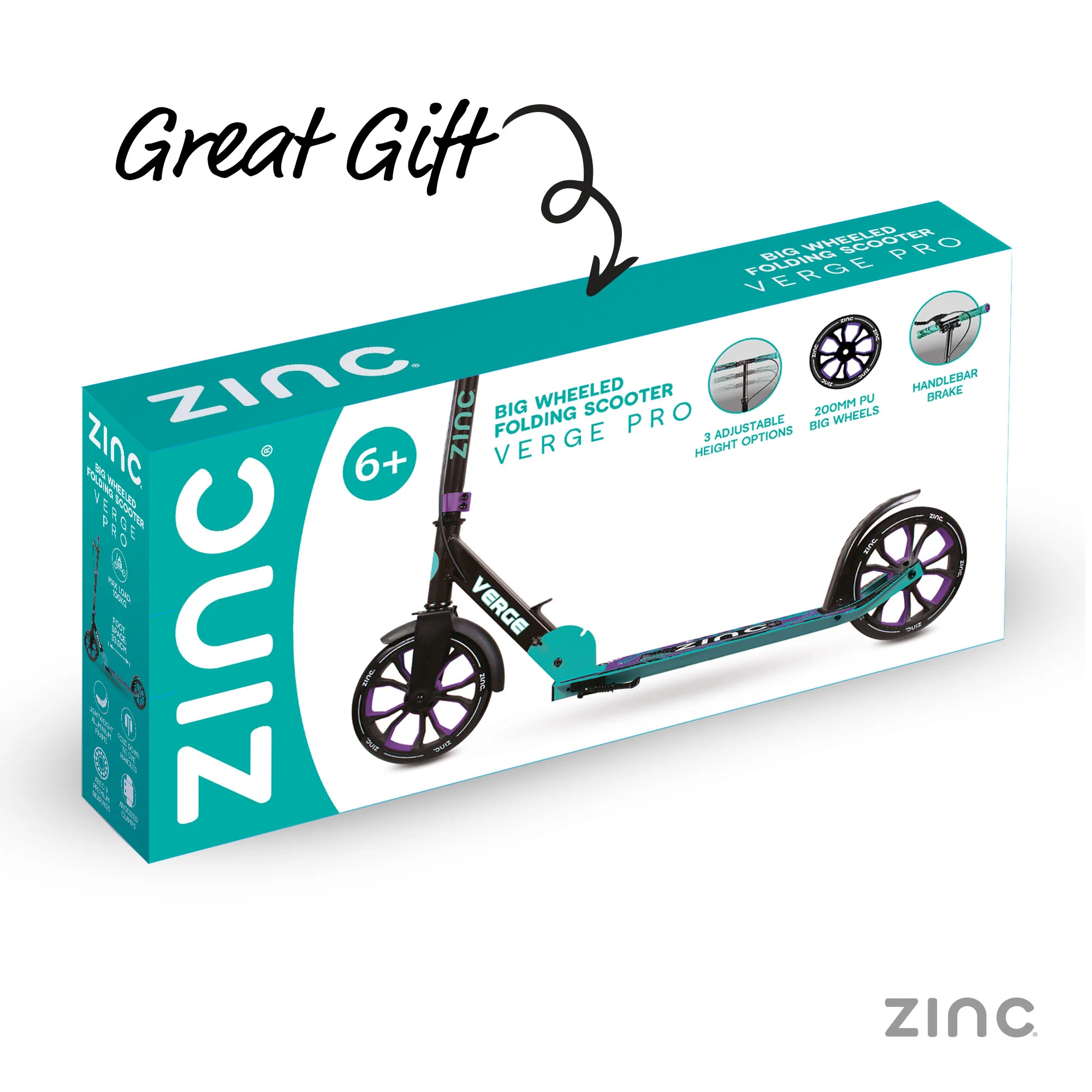 Zinc Big Wheel Folding Verge Pro Scooter - Image 3
