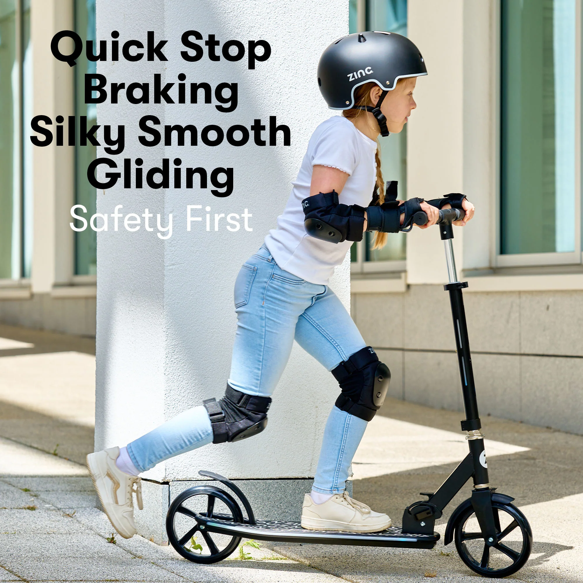 Zinc Brillz Light Up Big Wheeled Folding Scooter - Image 5