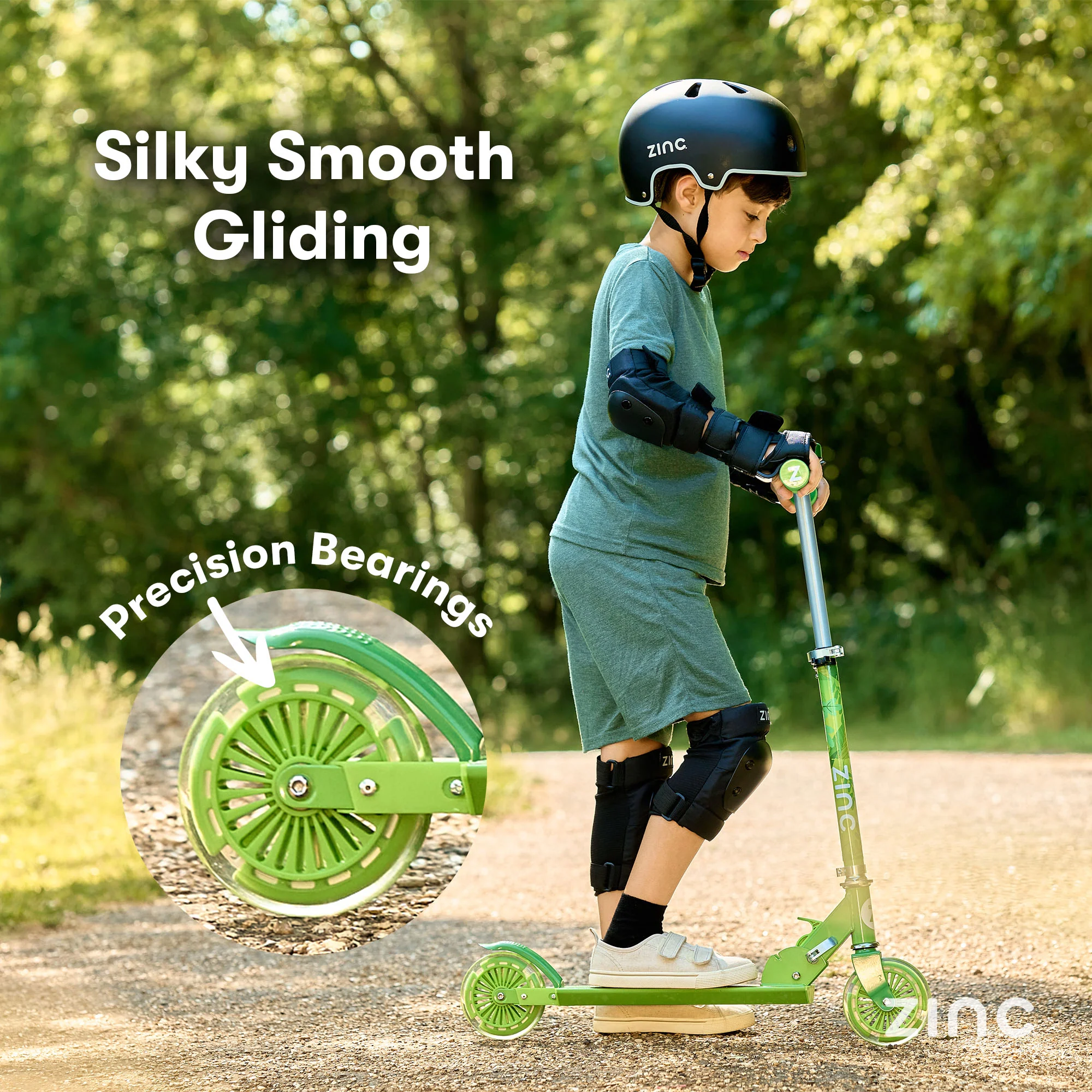 Zinc Dino Folding Two Wheeled Scooter with Light Up Wheels - Image 10