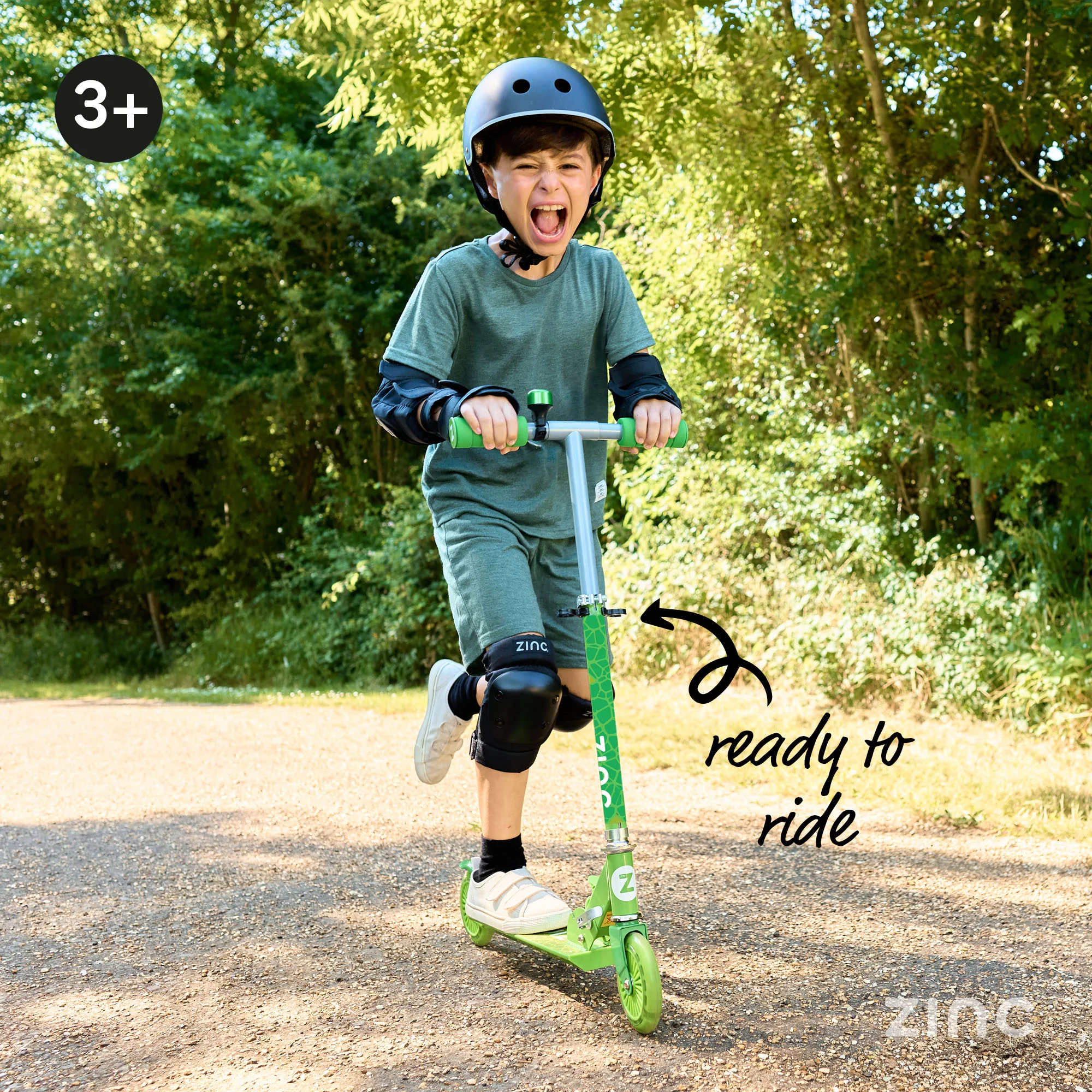Zinc Dino Folding Two Wheeled Scooter with Light Up Wheels - Image 5