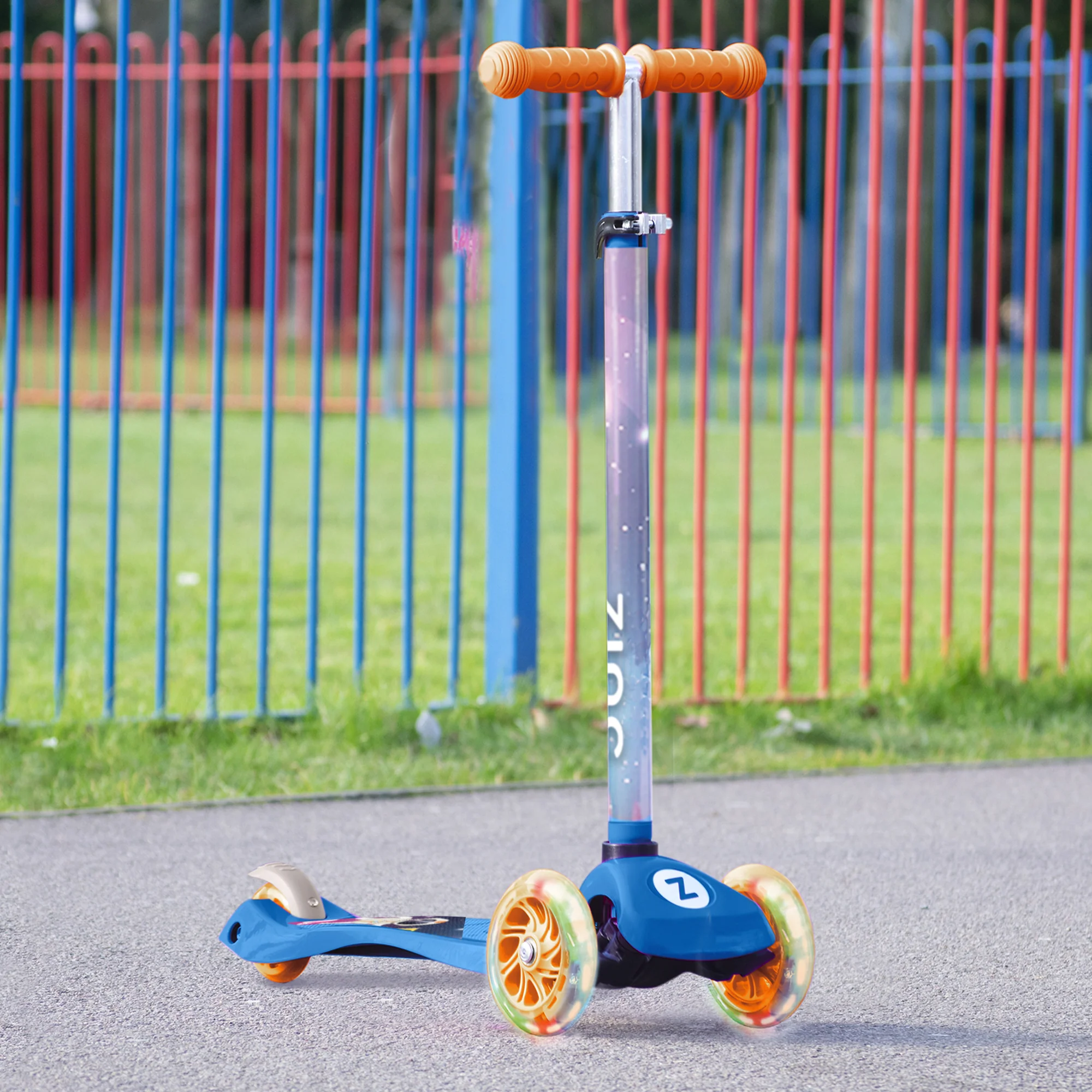 Zinc Three Wheeled Explorer Scooter with Light Up Wheels - Spaceman - Image 8
