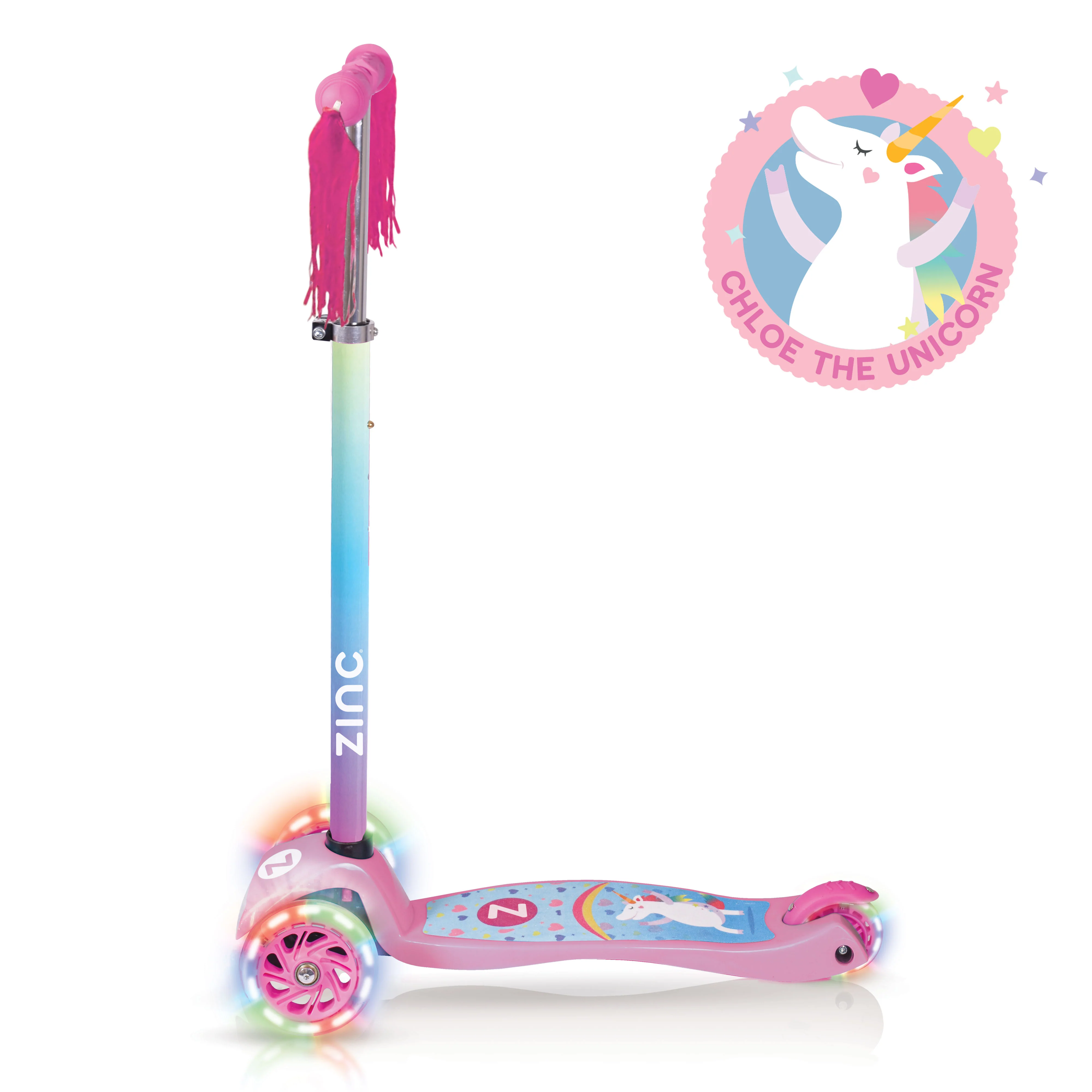 Zinc Three Wheel Explorer Scooter with Light Up Wheels - Image 3