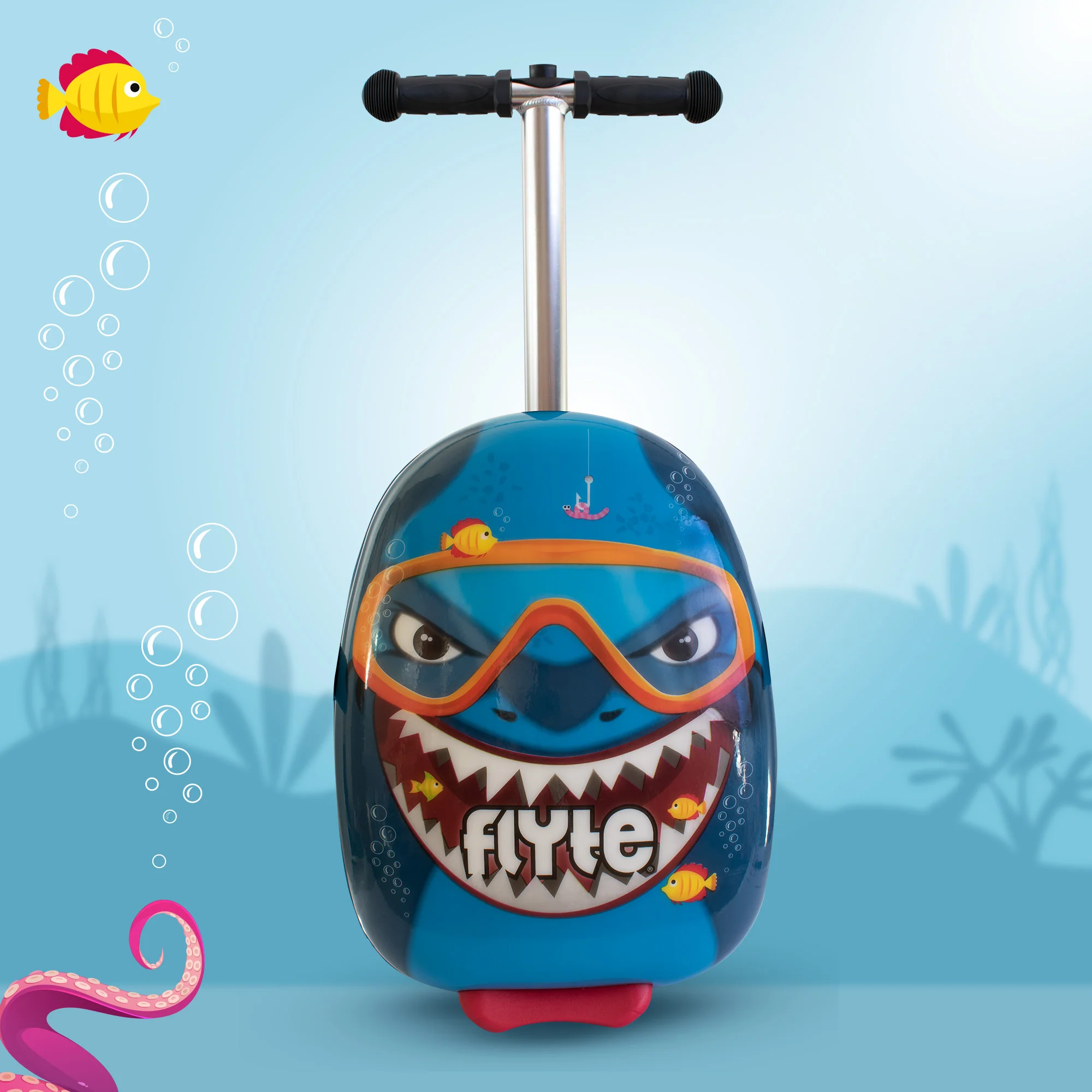 Flyte Midi 18 Inch Stormy the Shark Scooter Suitcase - Image 4