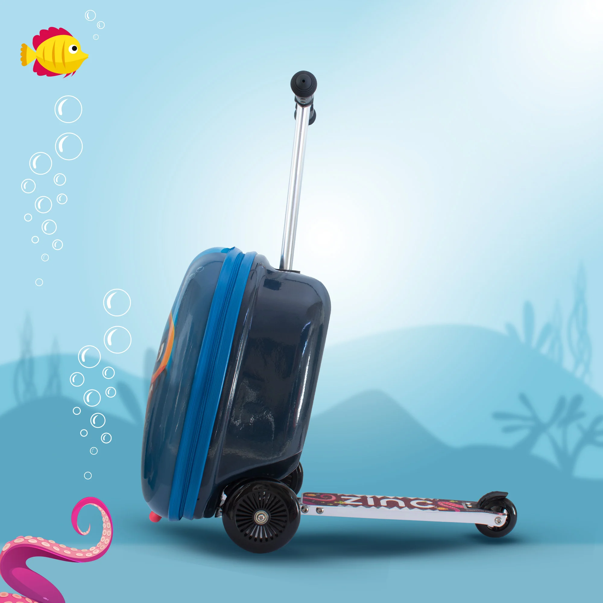 Flyte Midi 18 Inch Stormy the Shark Scooter Suitcase - Image 5