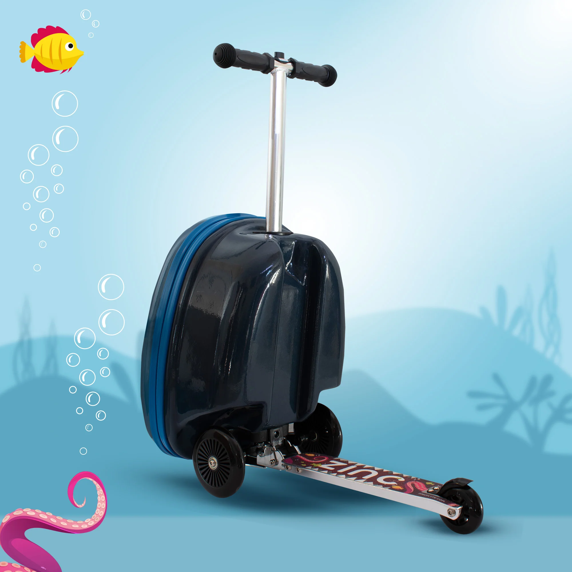 Flyte Midi 18 Inch Stormy the Shark Scooter Suitcase - Image 6