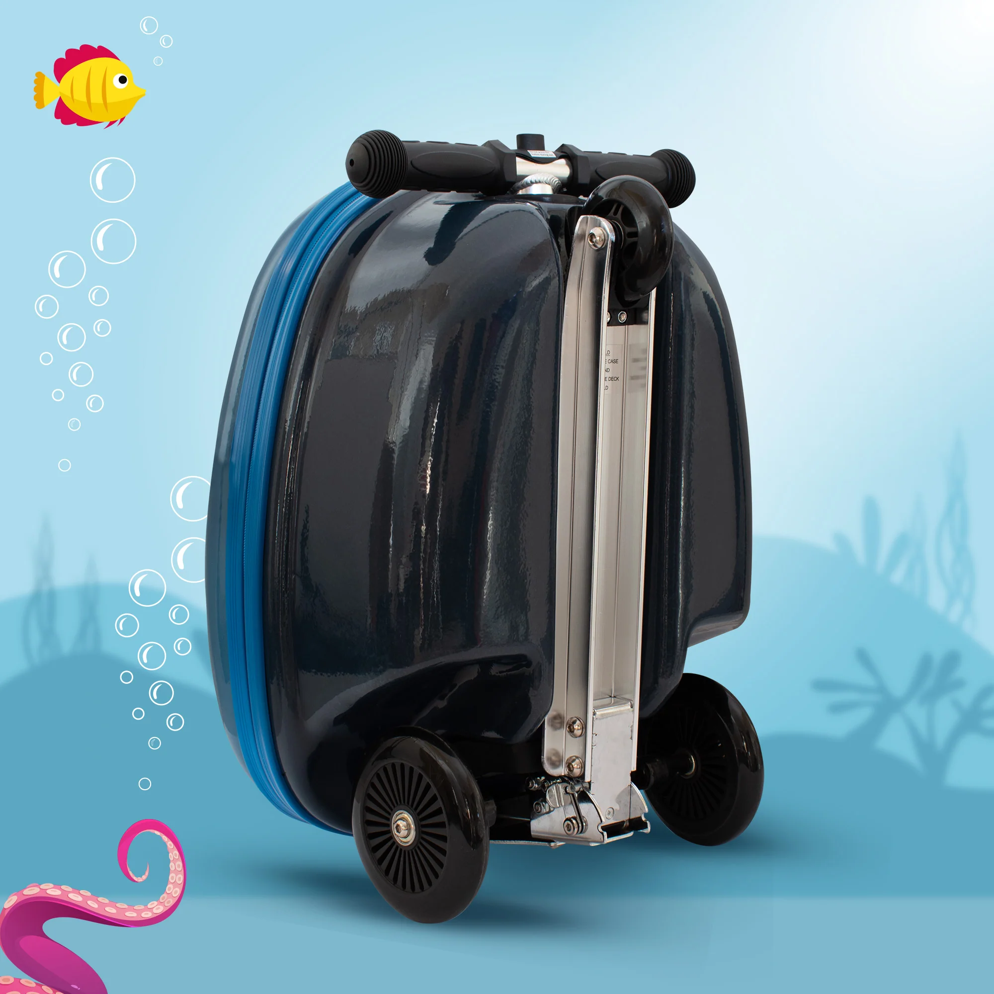 Flyte Midi 18 Inch Stormy the Shark Scooter Suitcase - Image 7