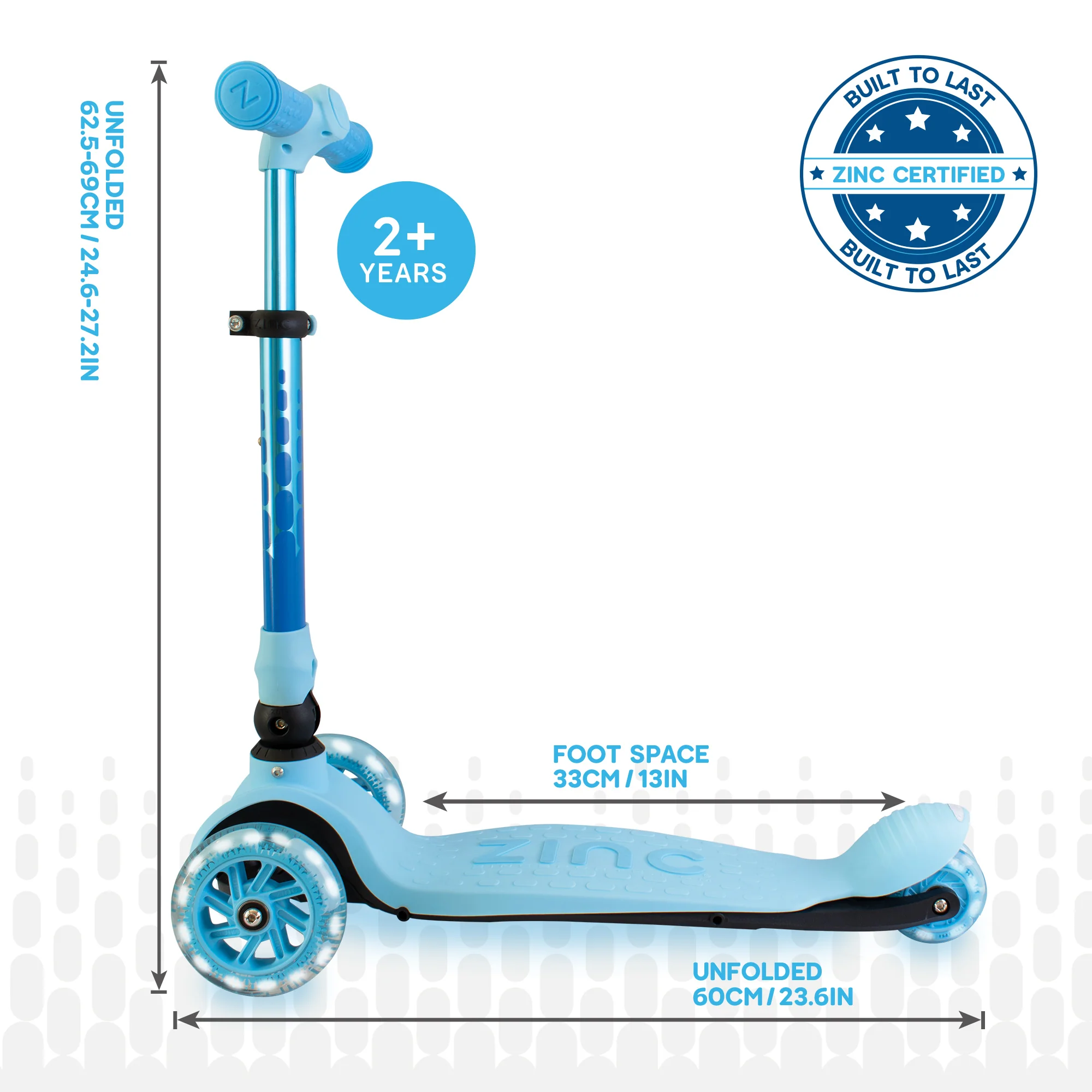 Zinc Flyte Three Wheeled Folding Scooter - Image 18