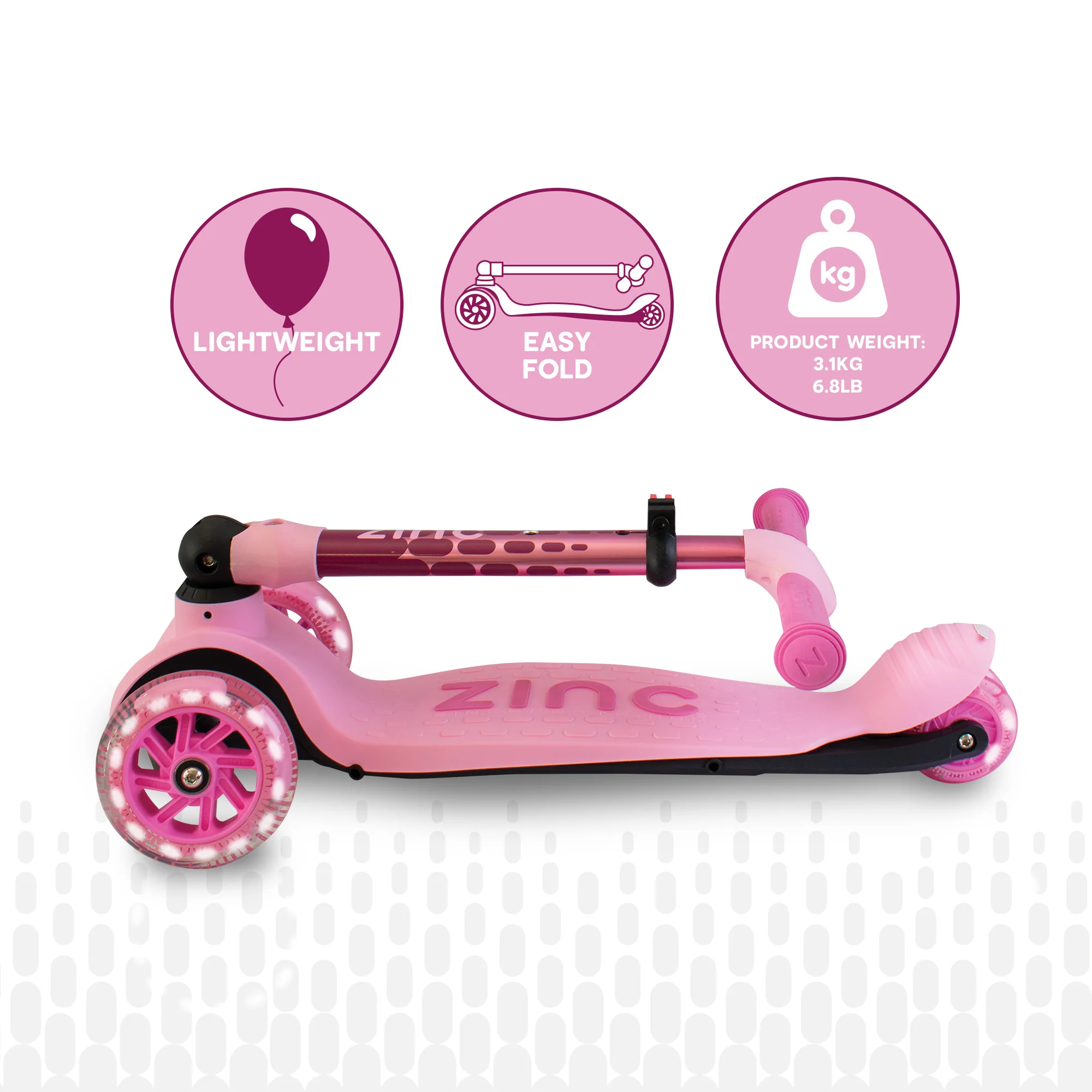 Zinc Flyte Three Wheeled Folding Scooter - Image 5