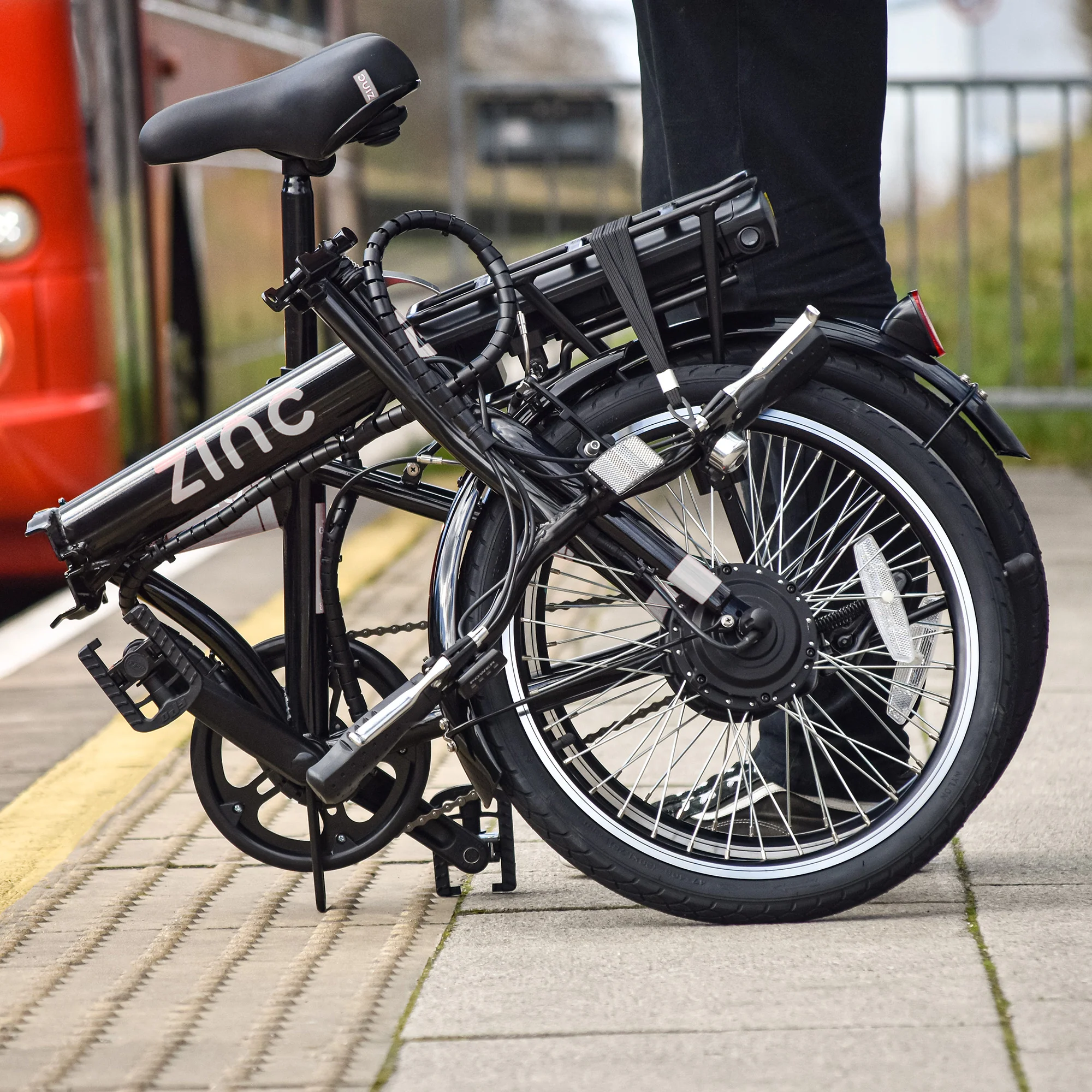 Zinc Folding Electric Eco Pro Bike - Image 5
