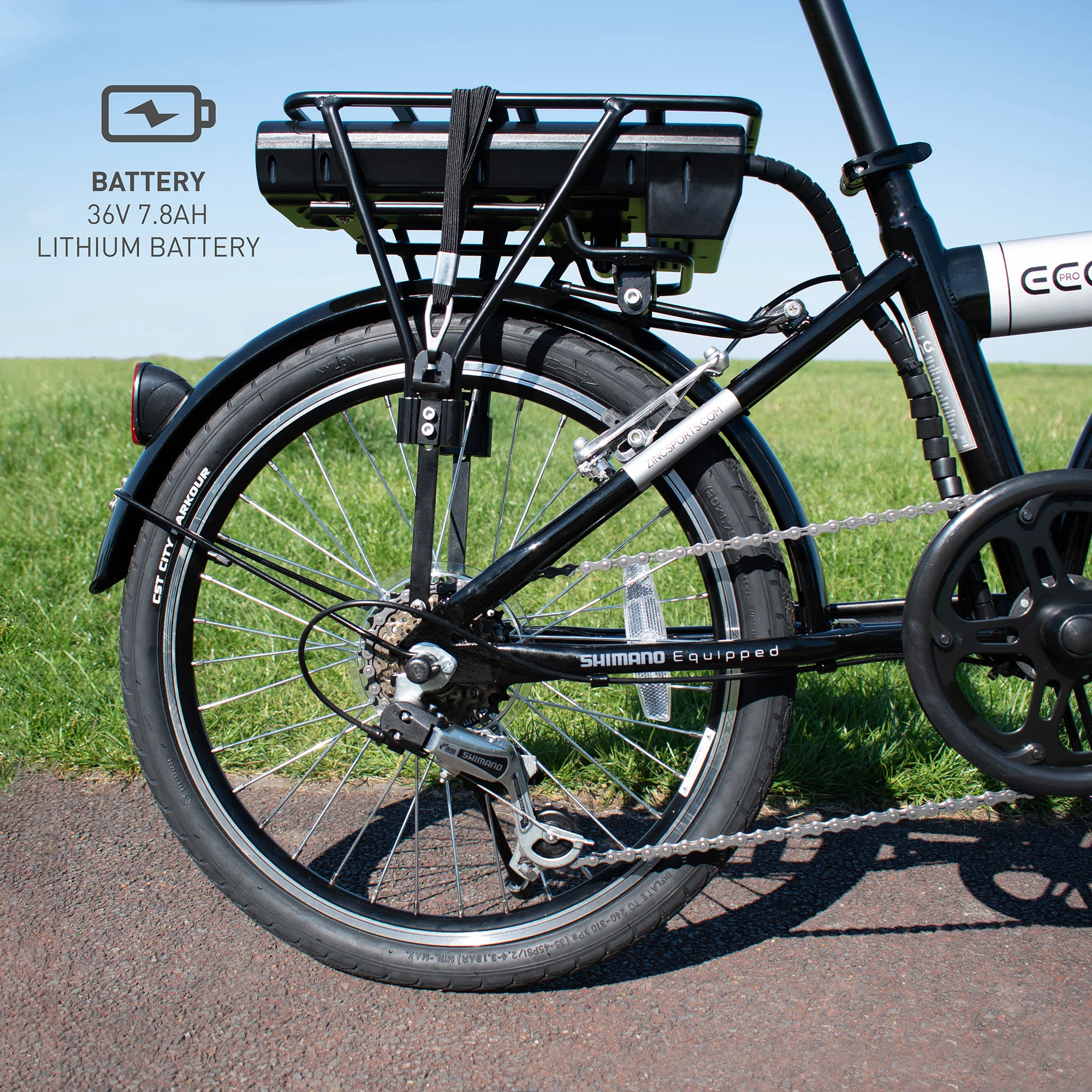Zinc Folding Electric Eco Pro Bike - Image 8