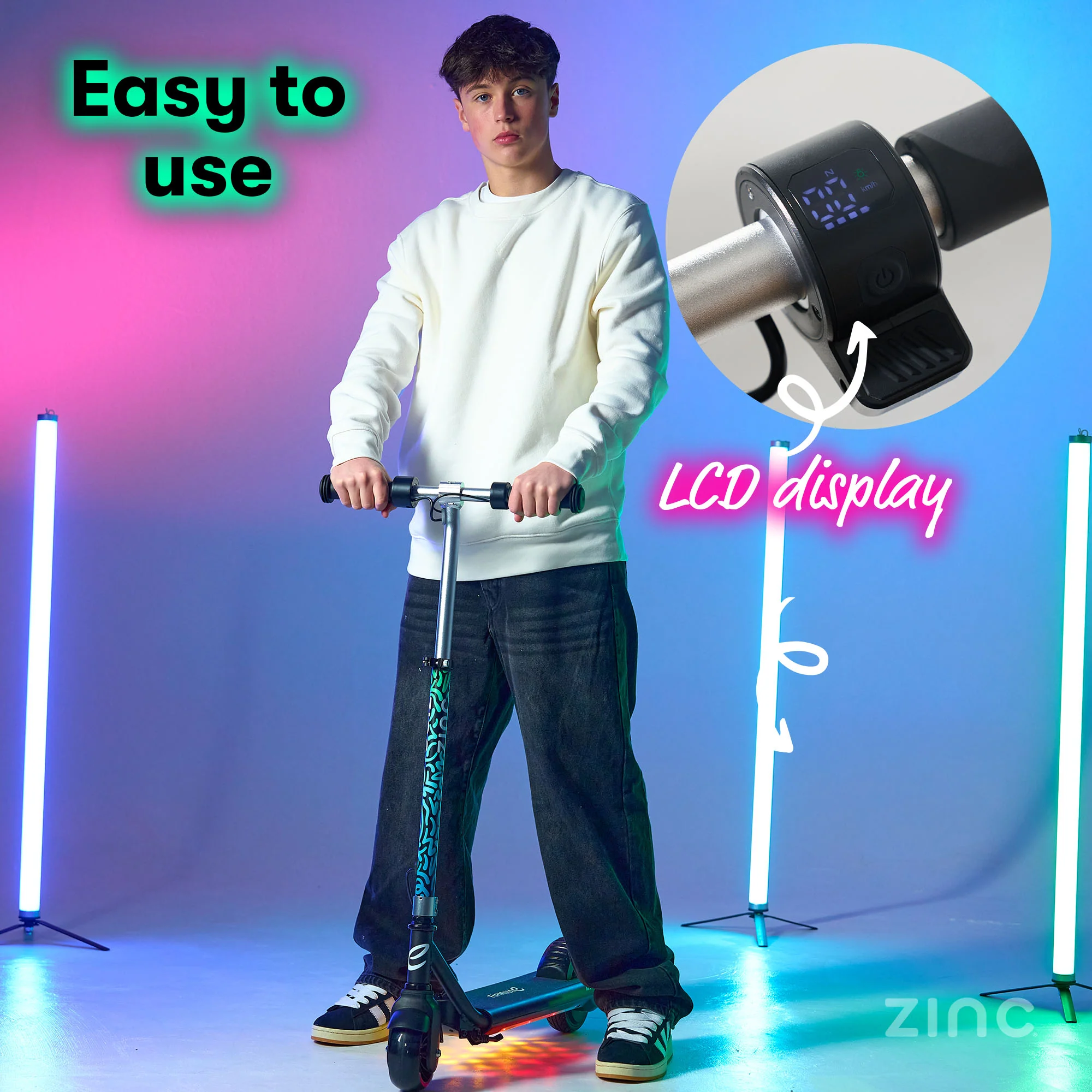 Zinc Formula E Scout Kids Electric Scooter - Image 15