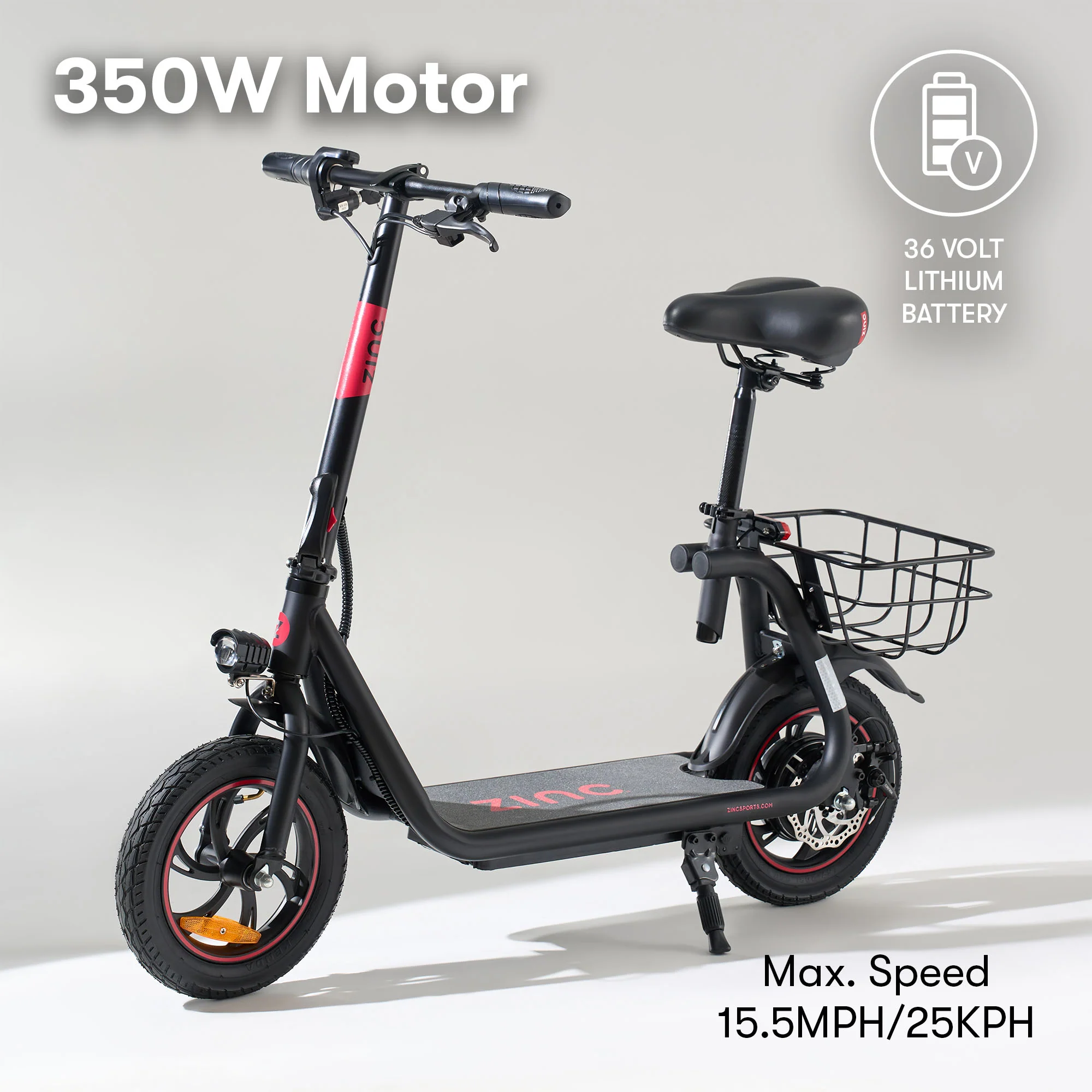 Zinc Liberty 350W Seated Electric Scooter - Image 3