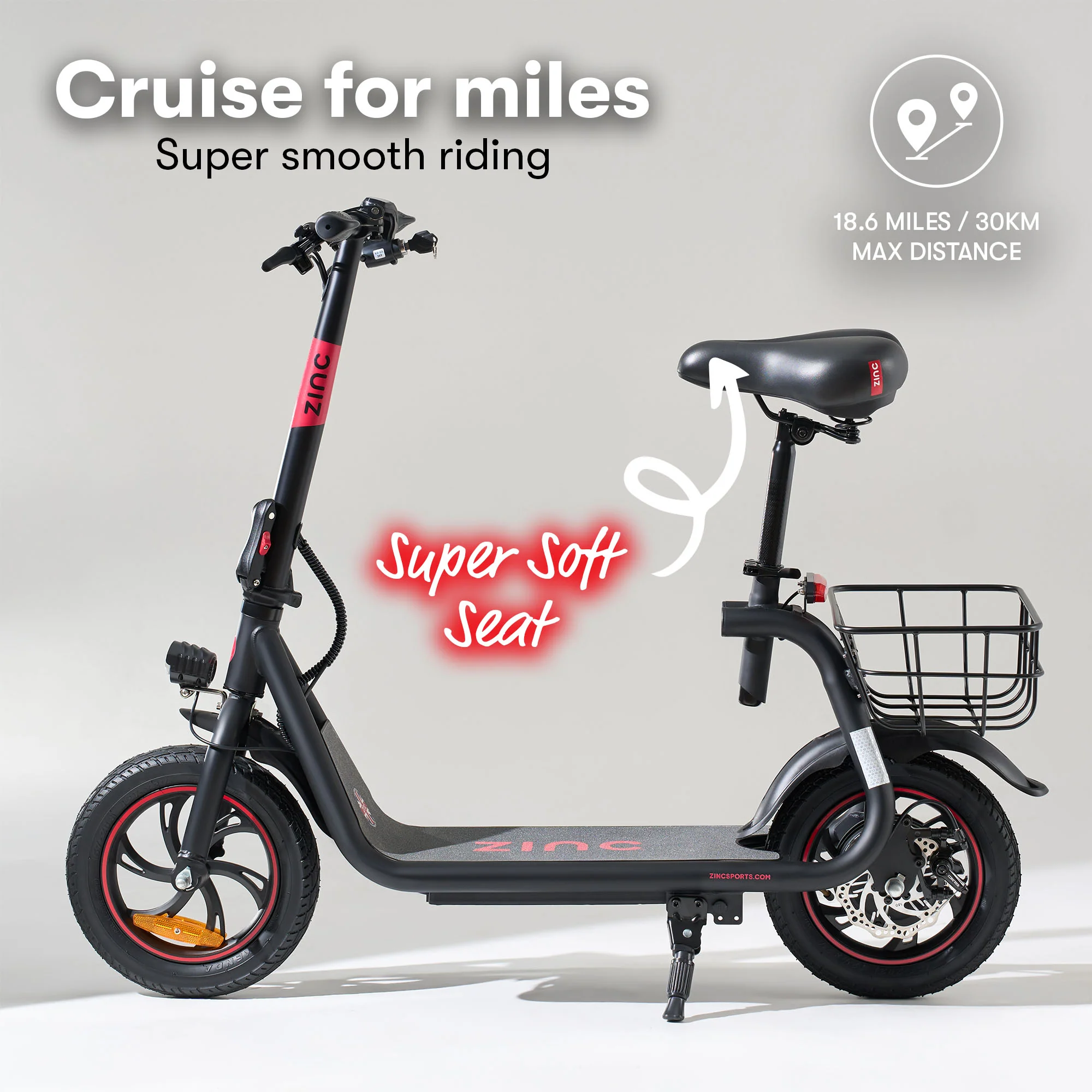 Zinc Liberty 350W Seated Electric Scooter - Image 4