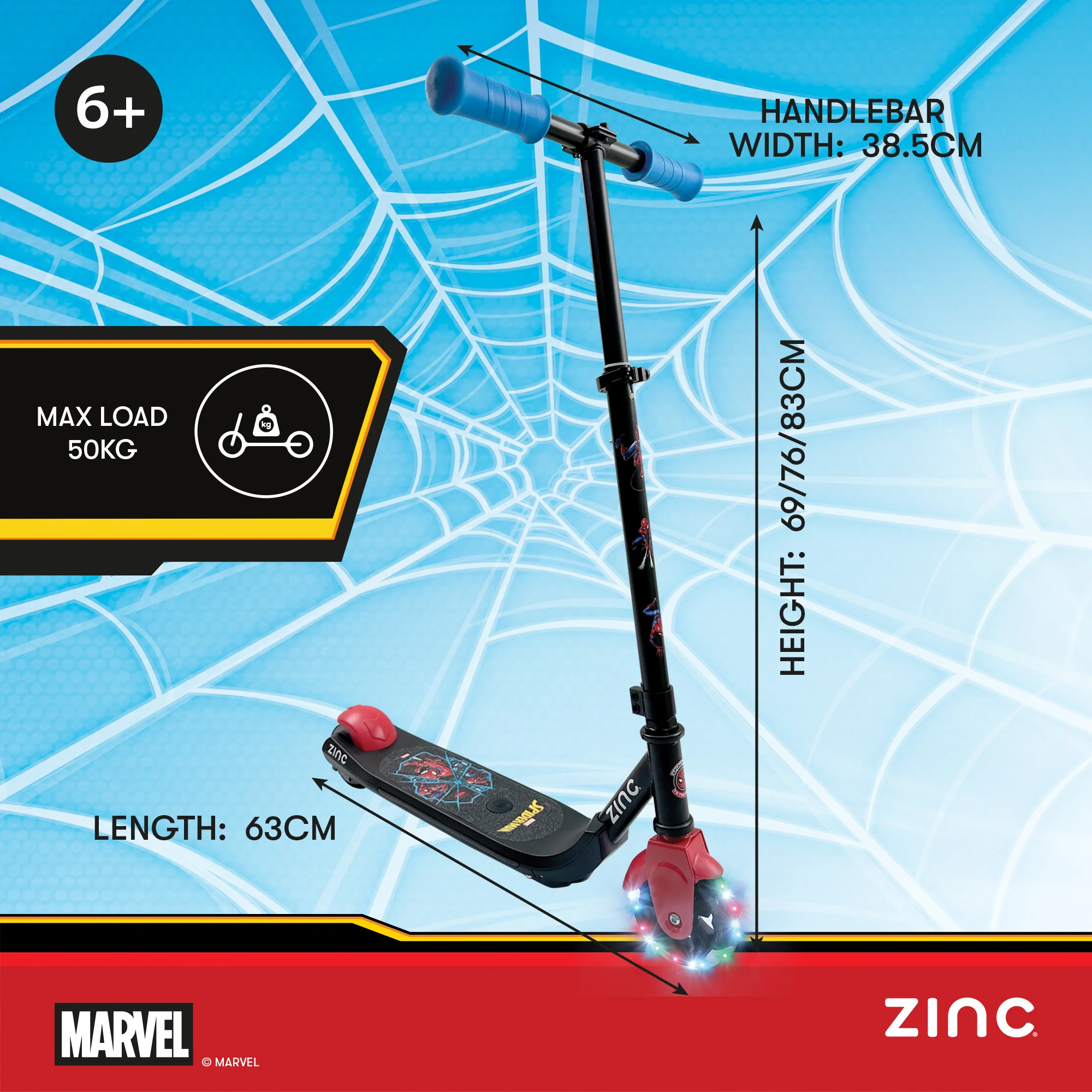 Zinc Marvel Spiderman Kids Electric Scooter - Image 3
