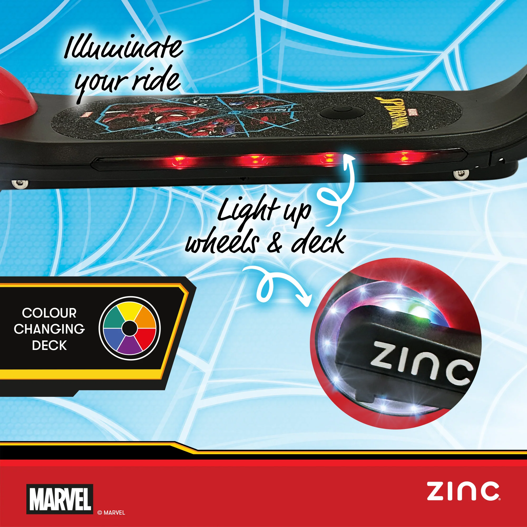 Zinc Marvel Spiderman Kids Electric Scooter - Image 7