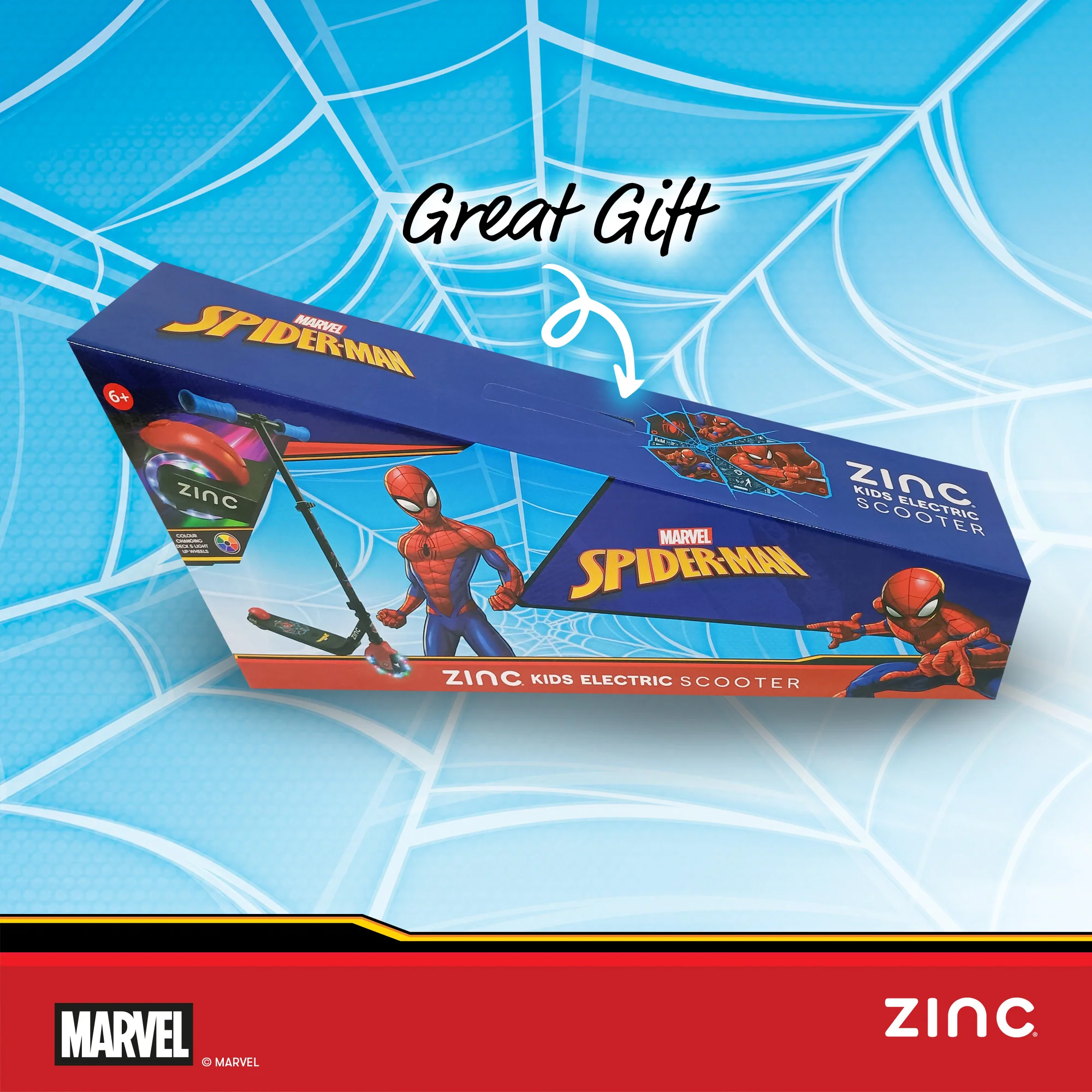 Zinc Marvel Spiderman Kids Electric Scooter - Image 9