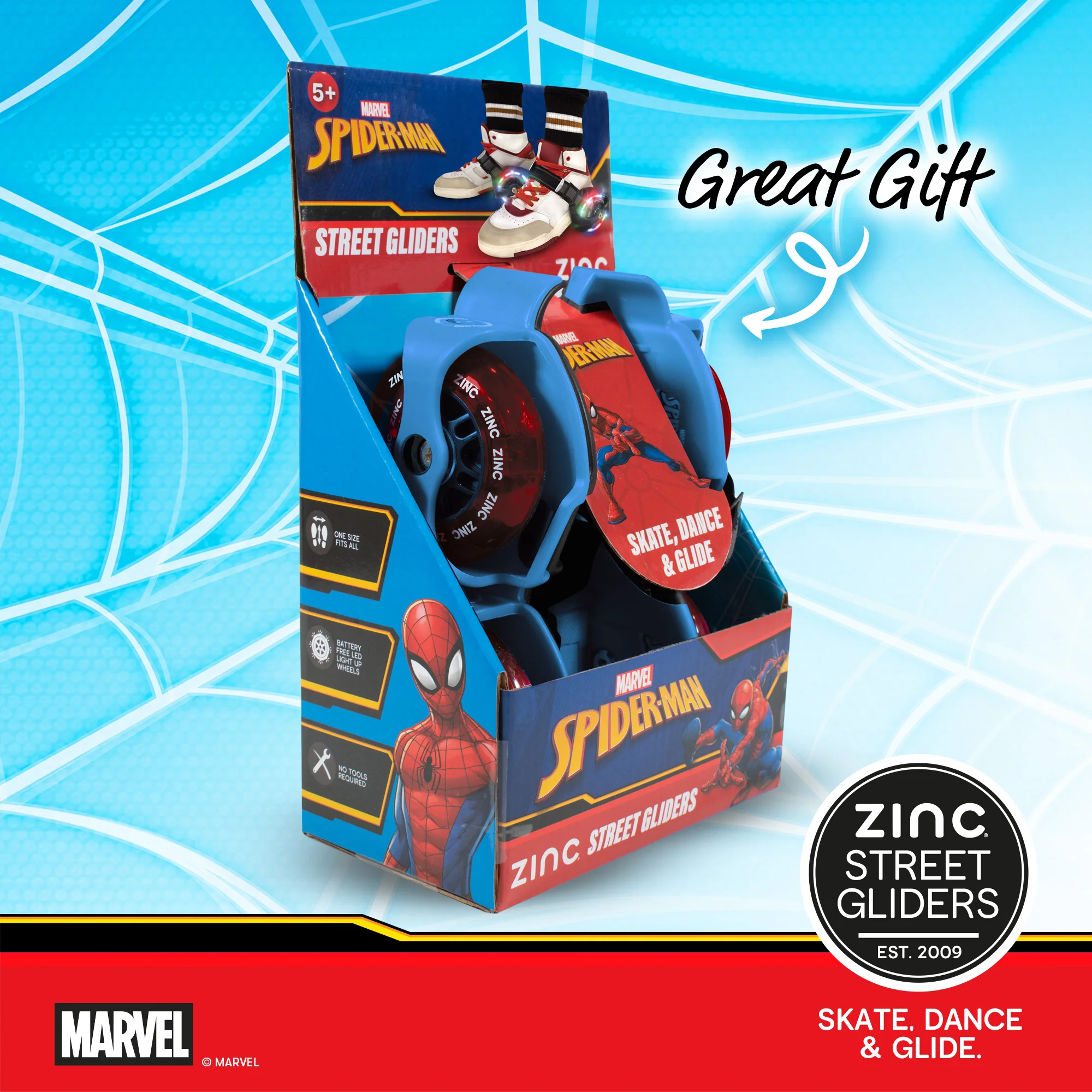 Zinc Marvel Spiderman Street Gliders - Image 16