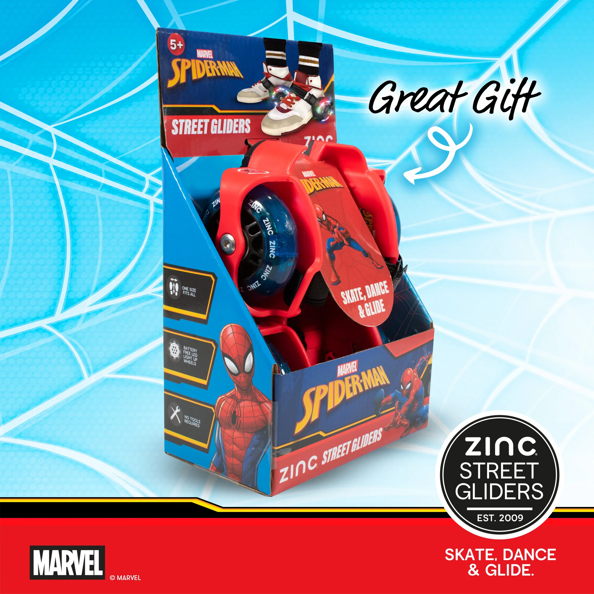 Zinc Marvel Spiderman Street Gliders - Image 23