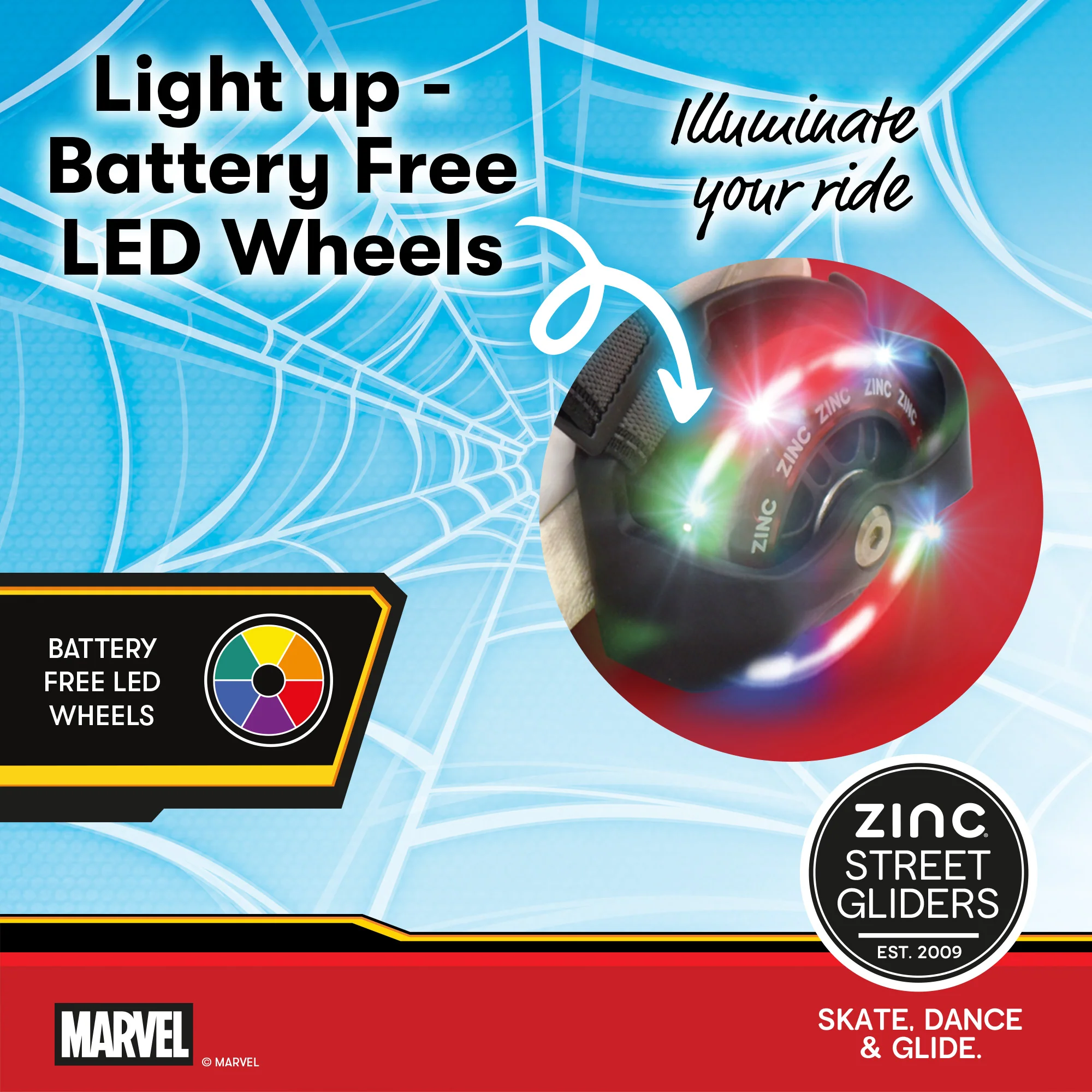 Zinc Marvel Spiderman Street Gliders - Image 8