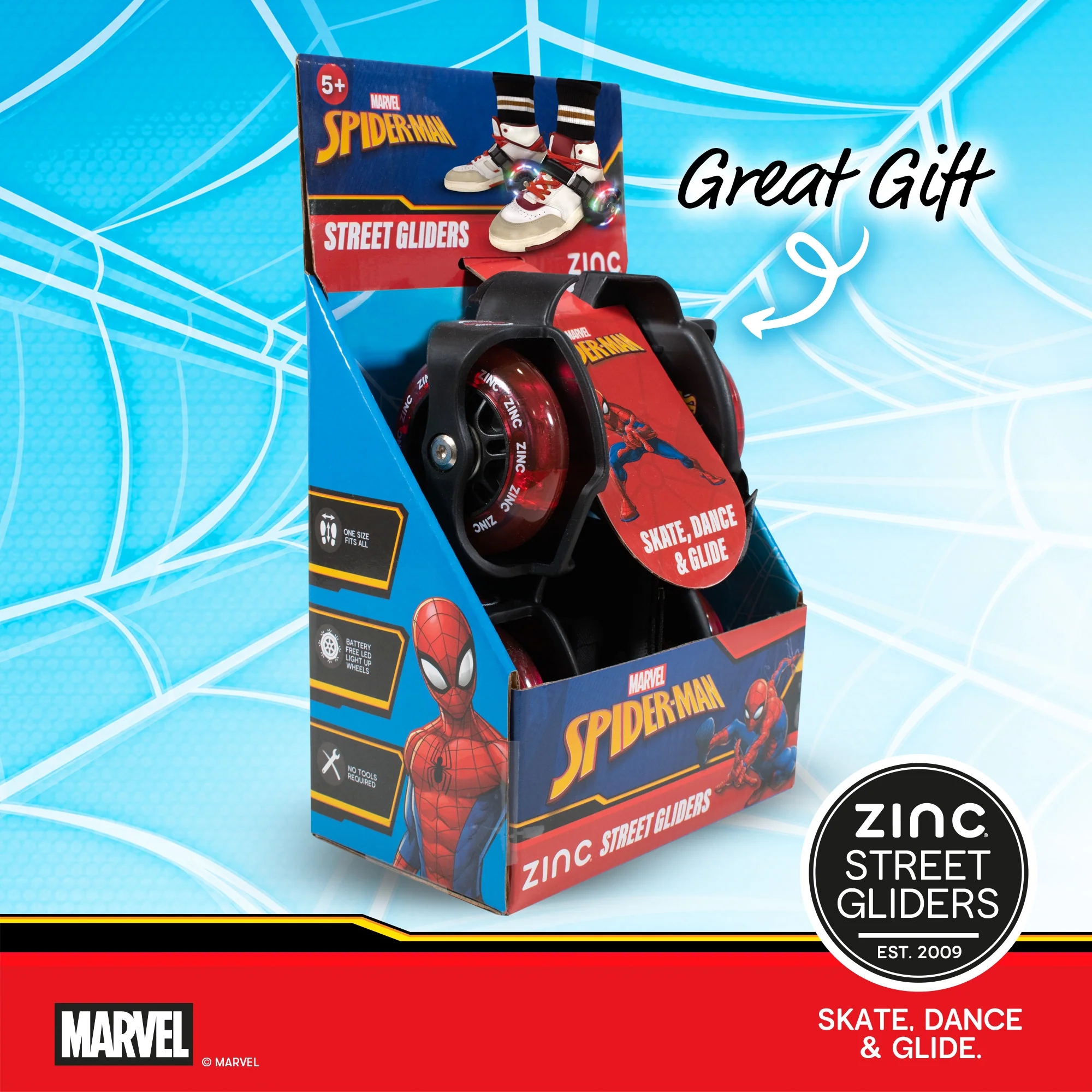 Zinc Marvel Spiderman Street Gliders - Image 9