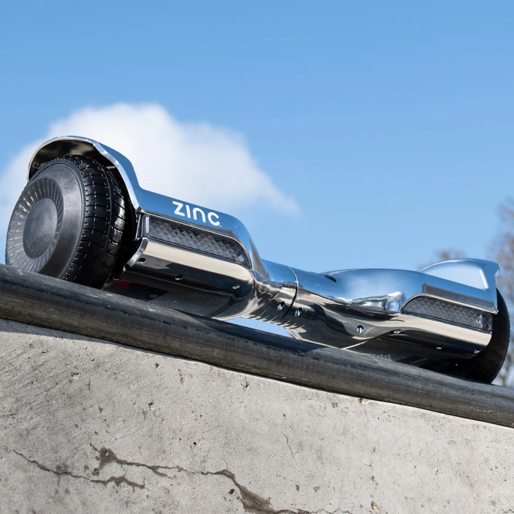 Zinc Megastar Self Balancing Chrome Hoverboard with bluetooth speaker, multi coloured LED lights and 6.3 Inch wheels - Image 10
