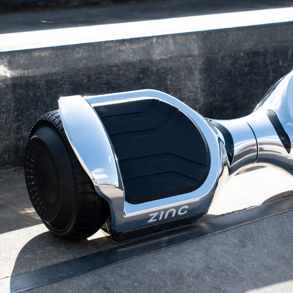 Zinc Megastar Self Balancing Chrome Hoverboard with bluetooth speaker, multi coloured LED lights and 6.3 Inch wheels - Image 15