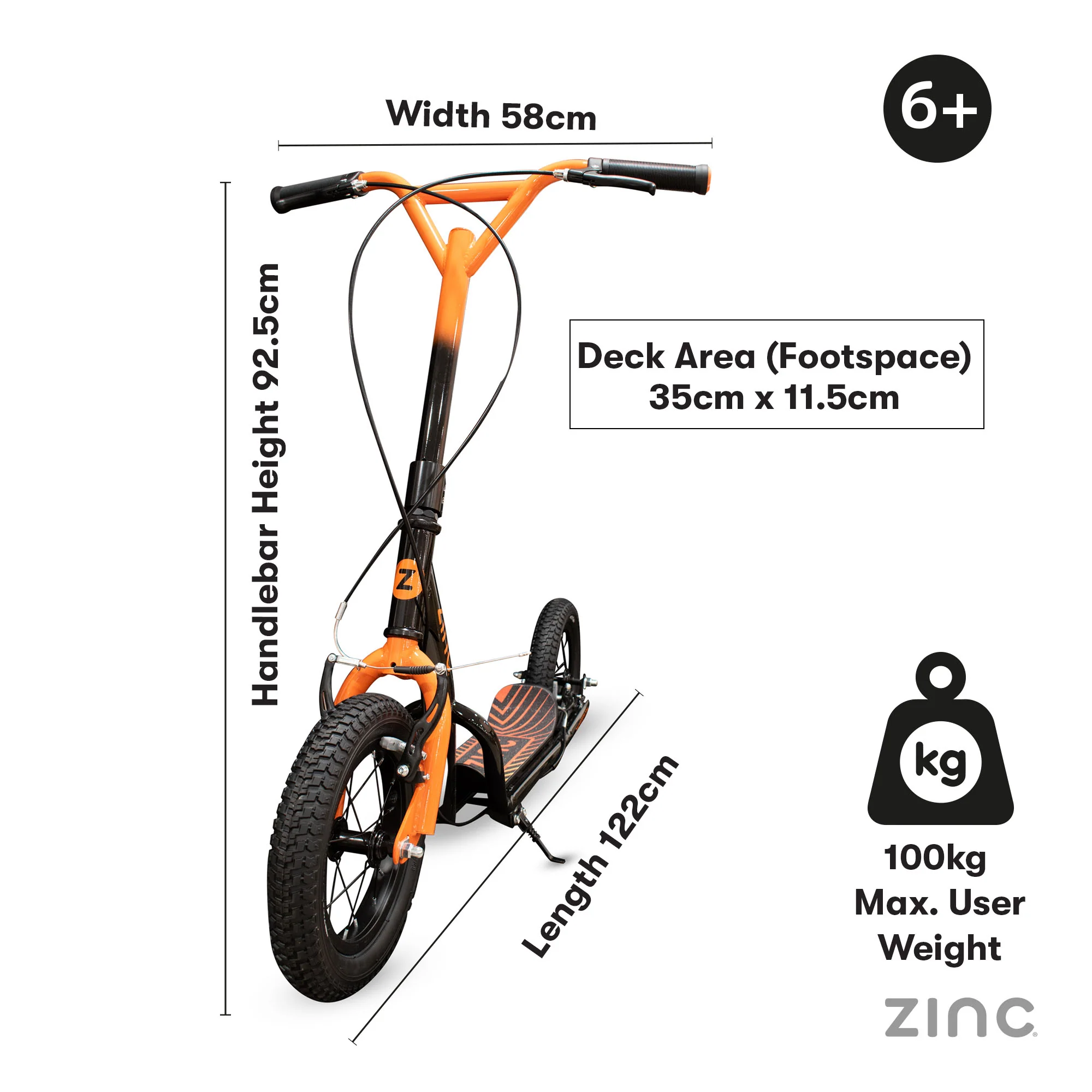 Zinc Radikal 12 Inch Big Wheel BMX Scooter - Image 11