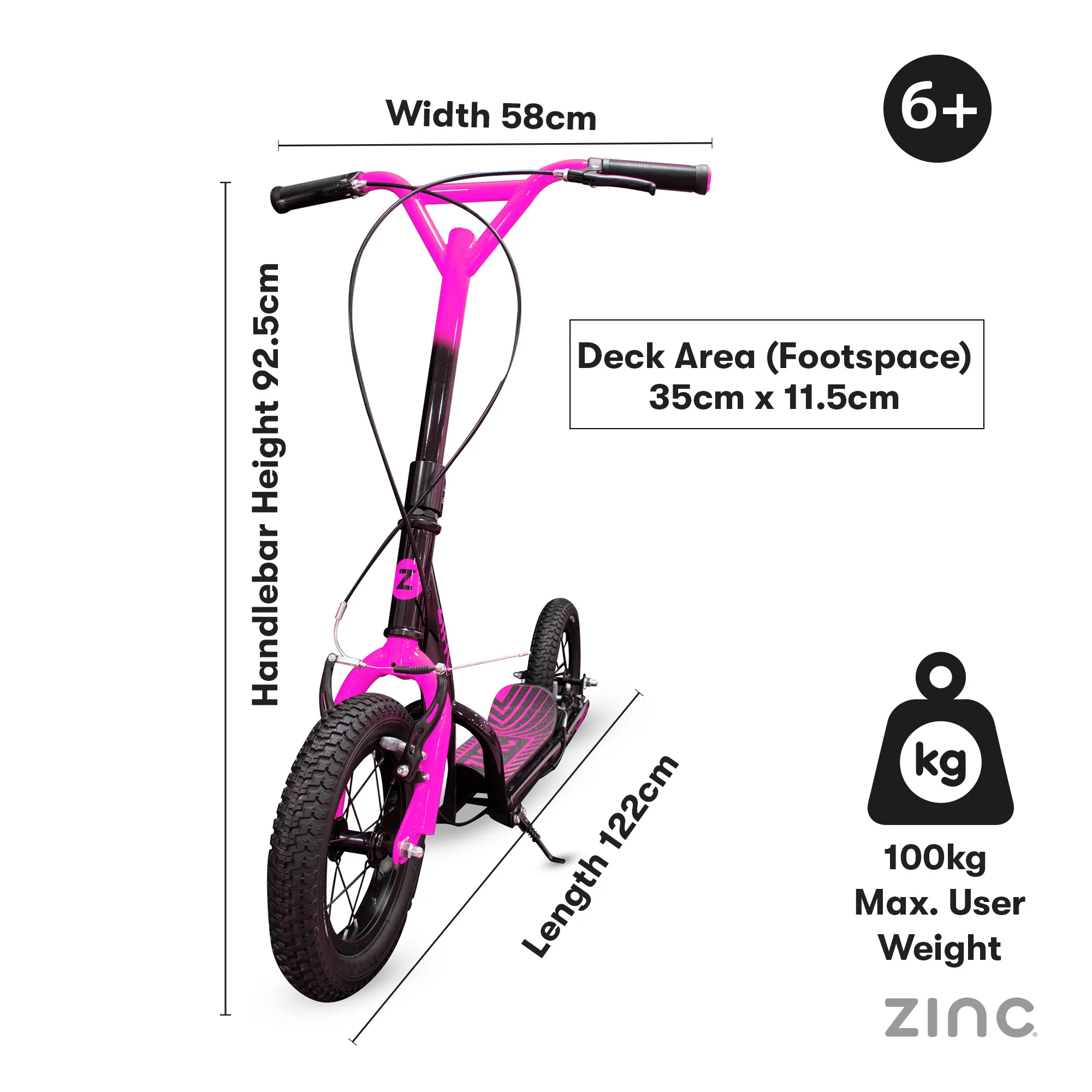 Zinc Radikal 12 Inch Big Wheel BMX Scooter - Image 29