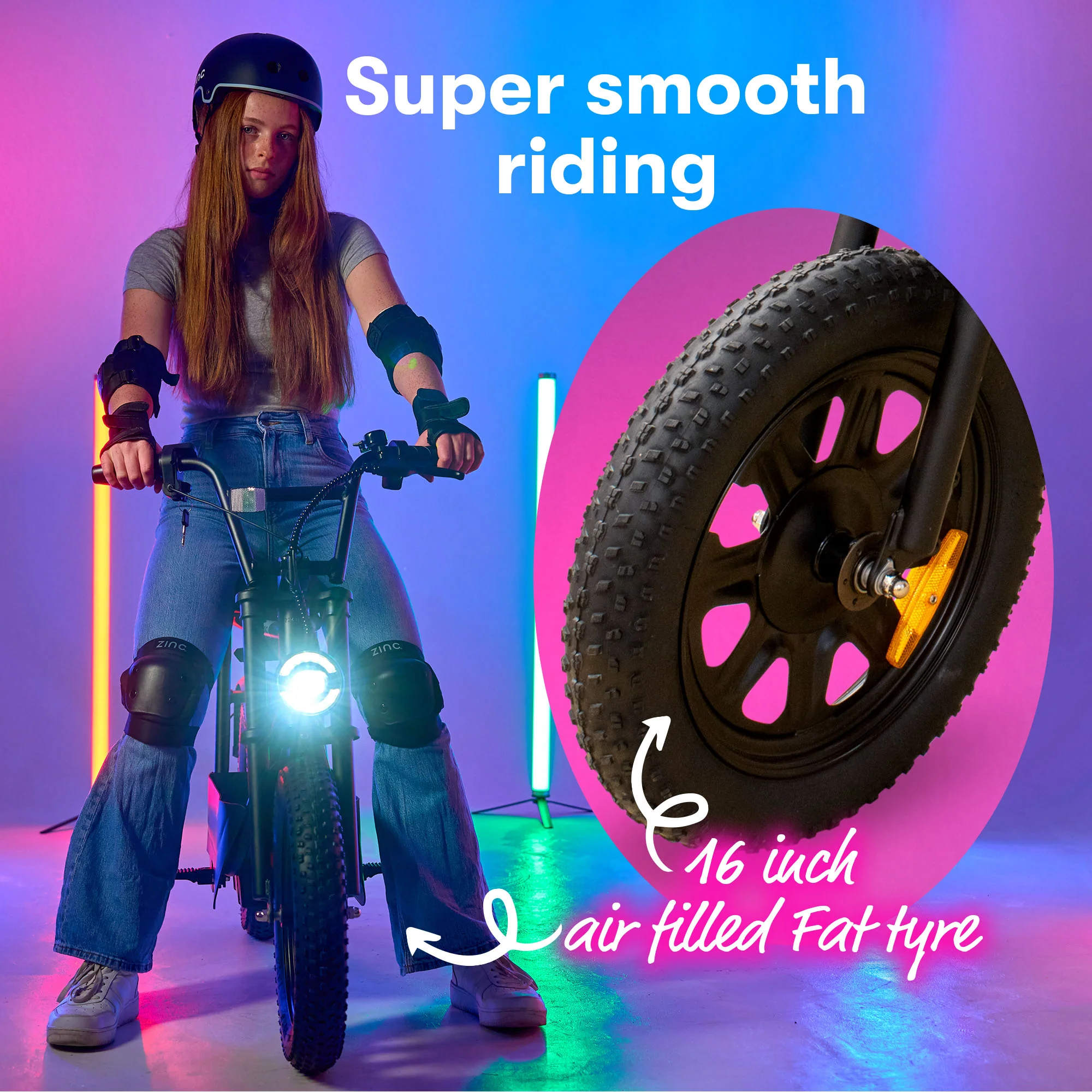 Zinc Sprintr 350W 16inch Fat Tyre Electric Seated Scooter Ride on - Image 5