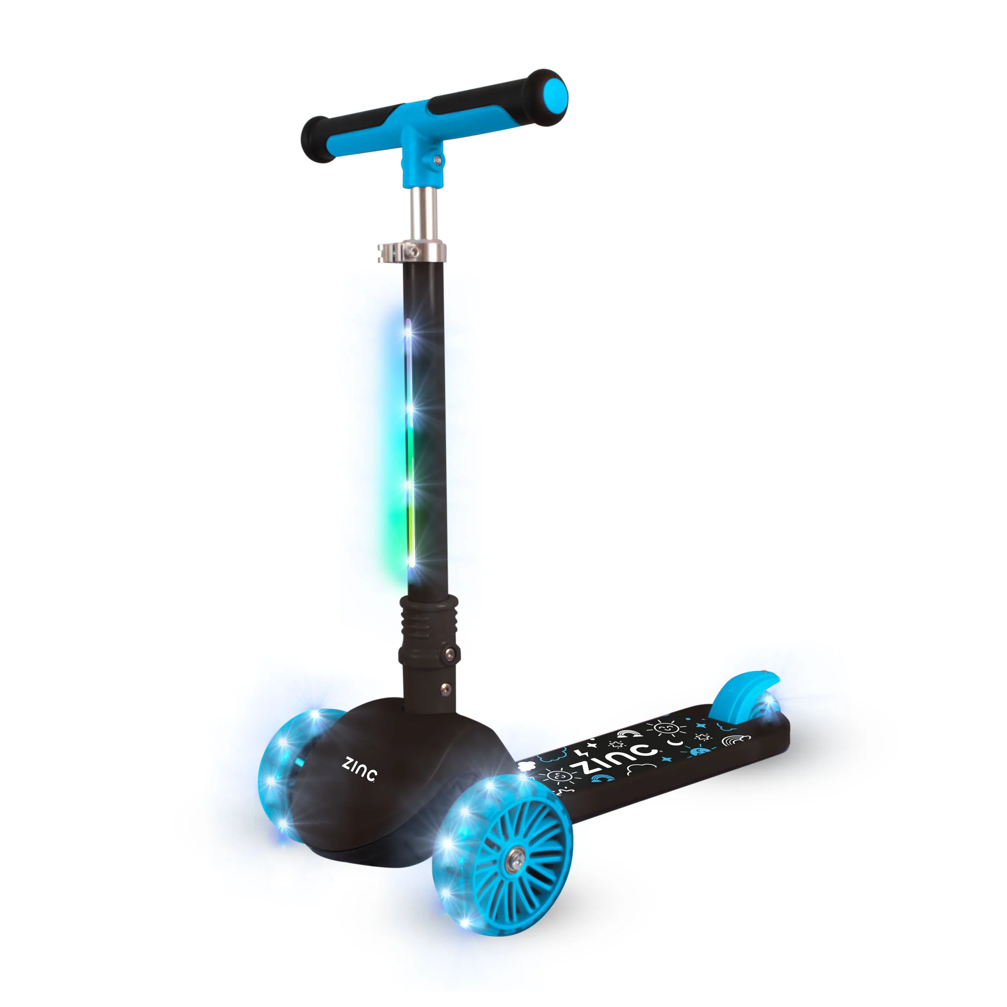 Zinc Three Wheeled Folding T-Motion Shine Scooter - Image 13