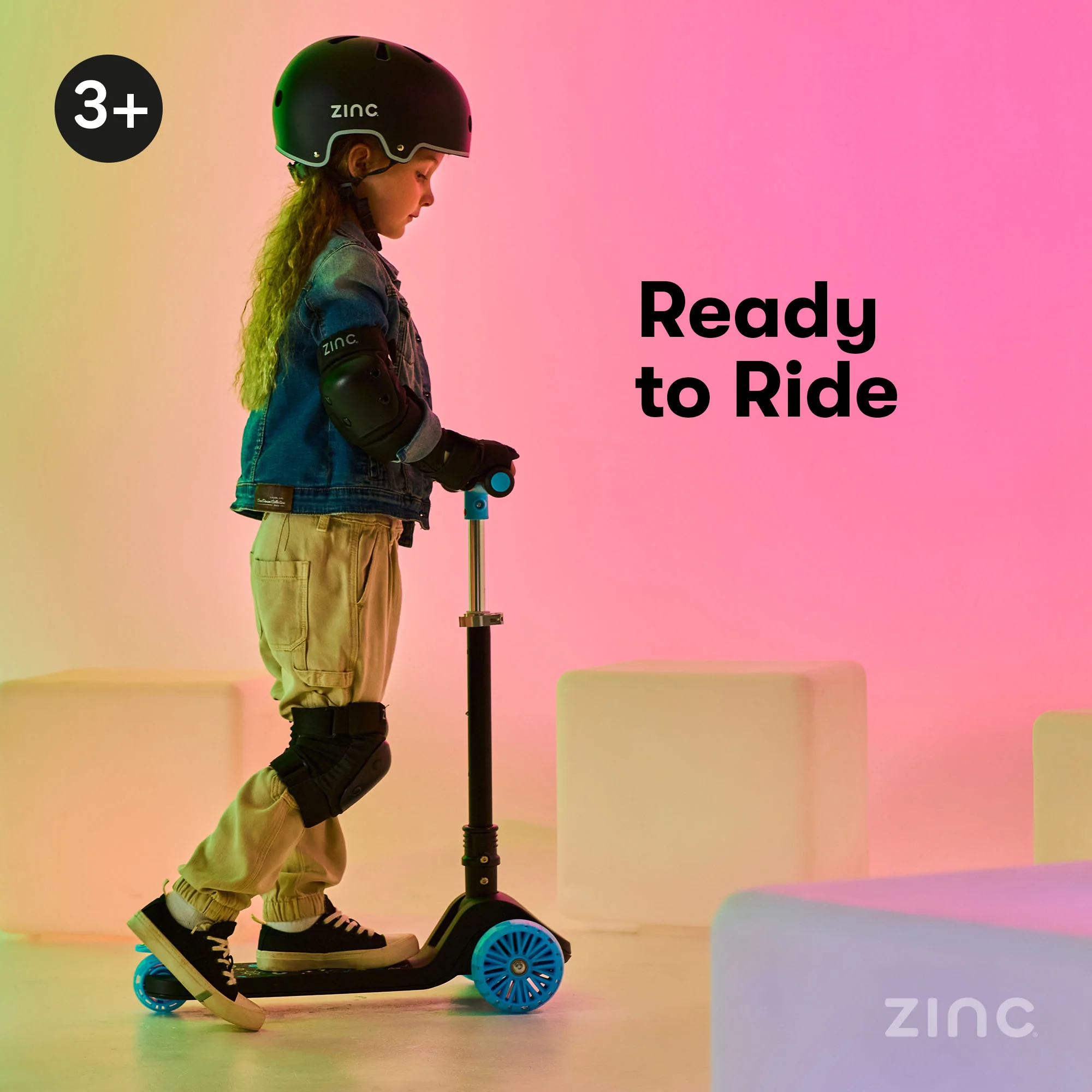 Zinc Three Wheeled Folding T-Motion Shine Scooter - Image 14
