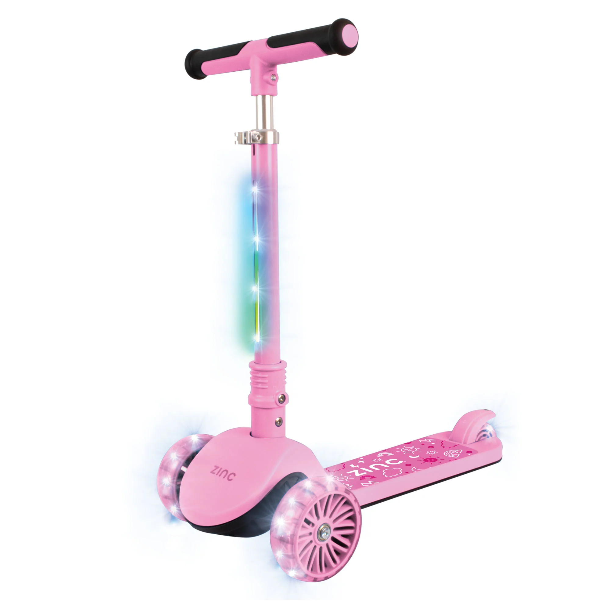 Zinc Three Wheeled Folding T-Motion Shine Scooter - Image 25