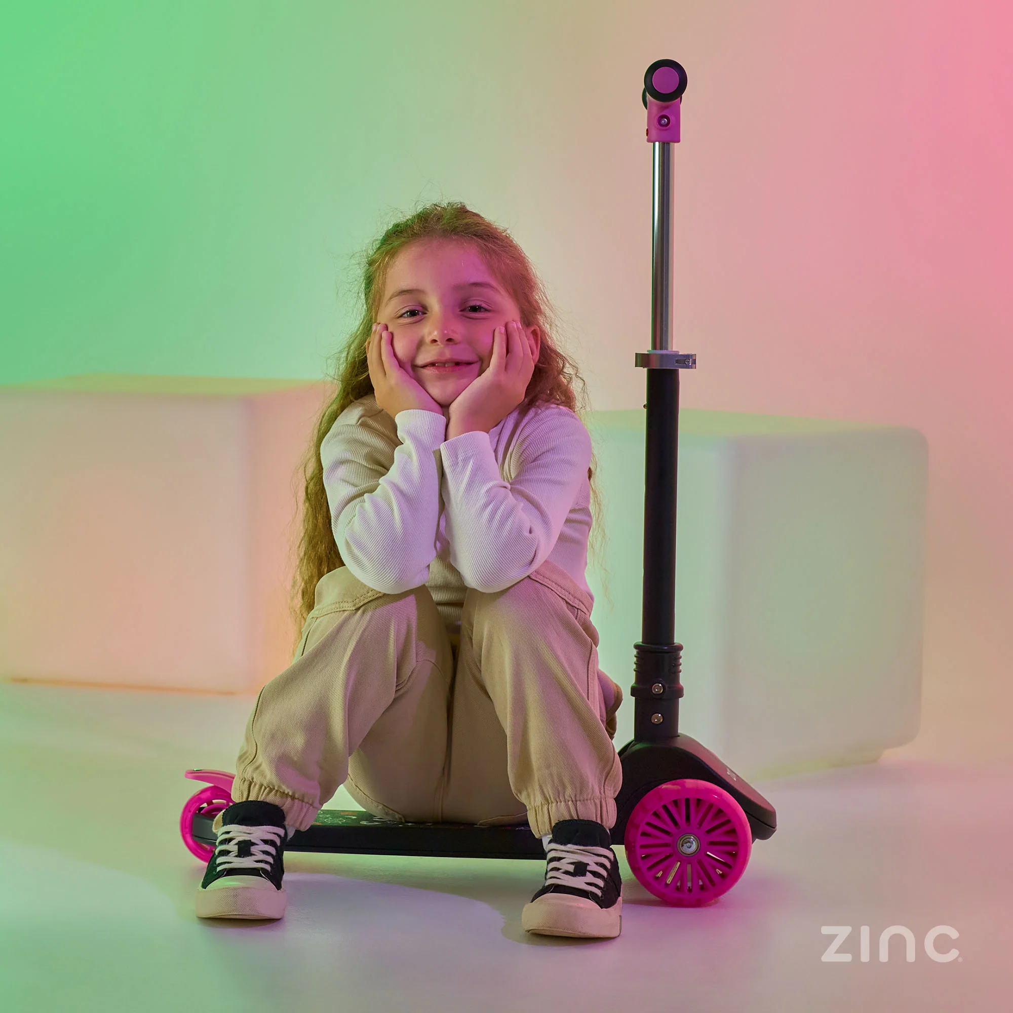 Zinc Three Wheeled Folding T-Motion Shine Scooter - Image 9