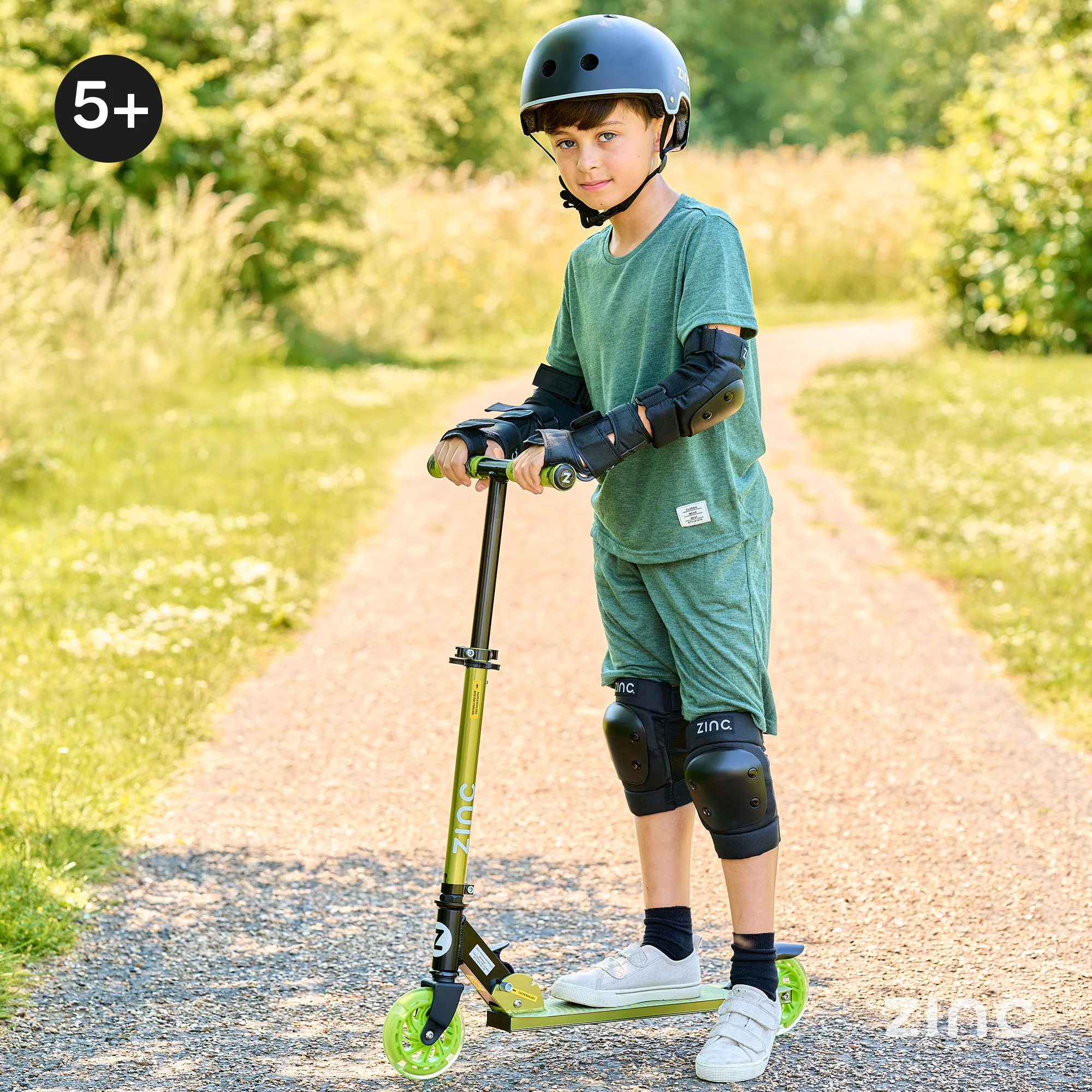 Zinc Two Wheeled Folding Light Up Identity Scooter - Image 10