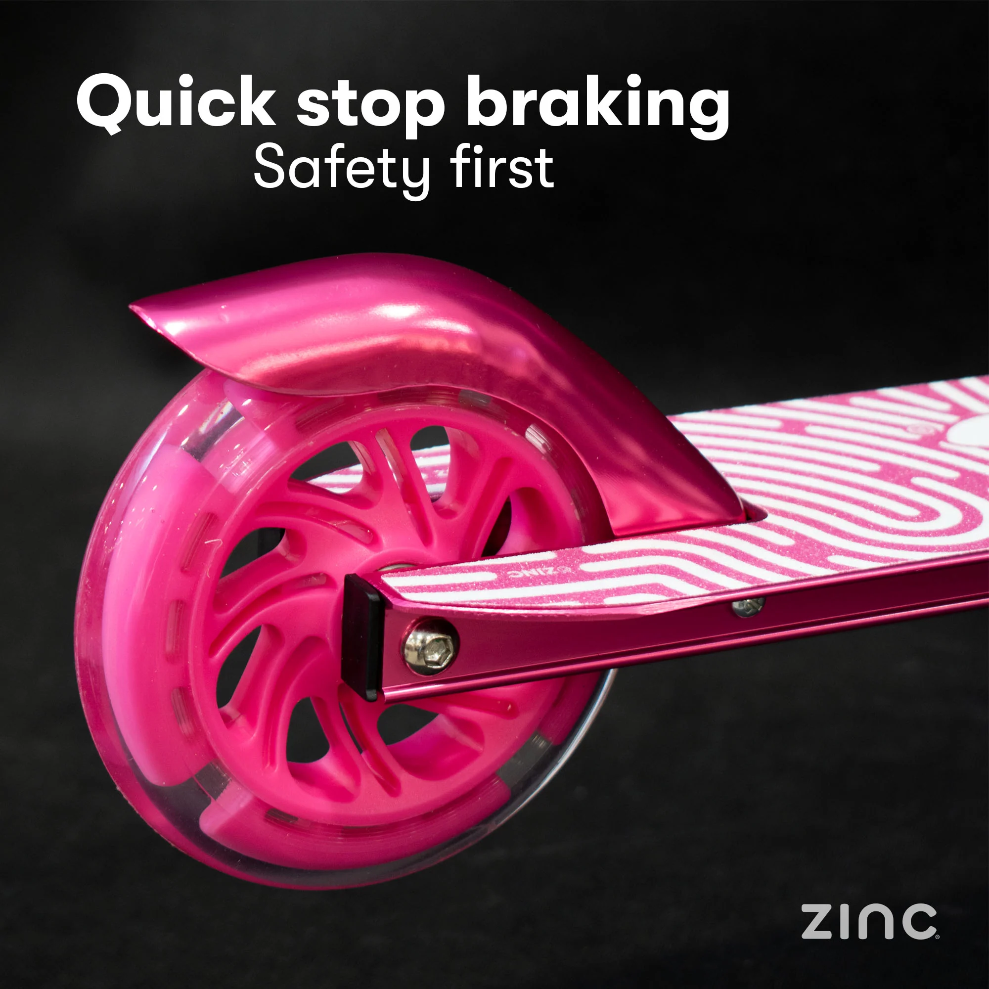 Zinc Two Wheeled Folding Light Up Identity Scooter - Image 17