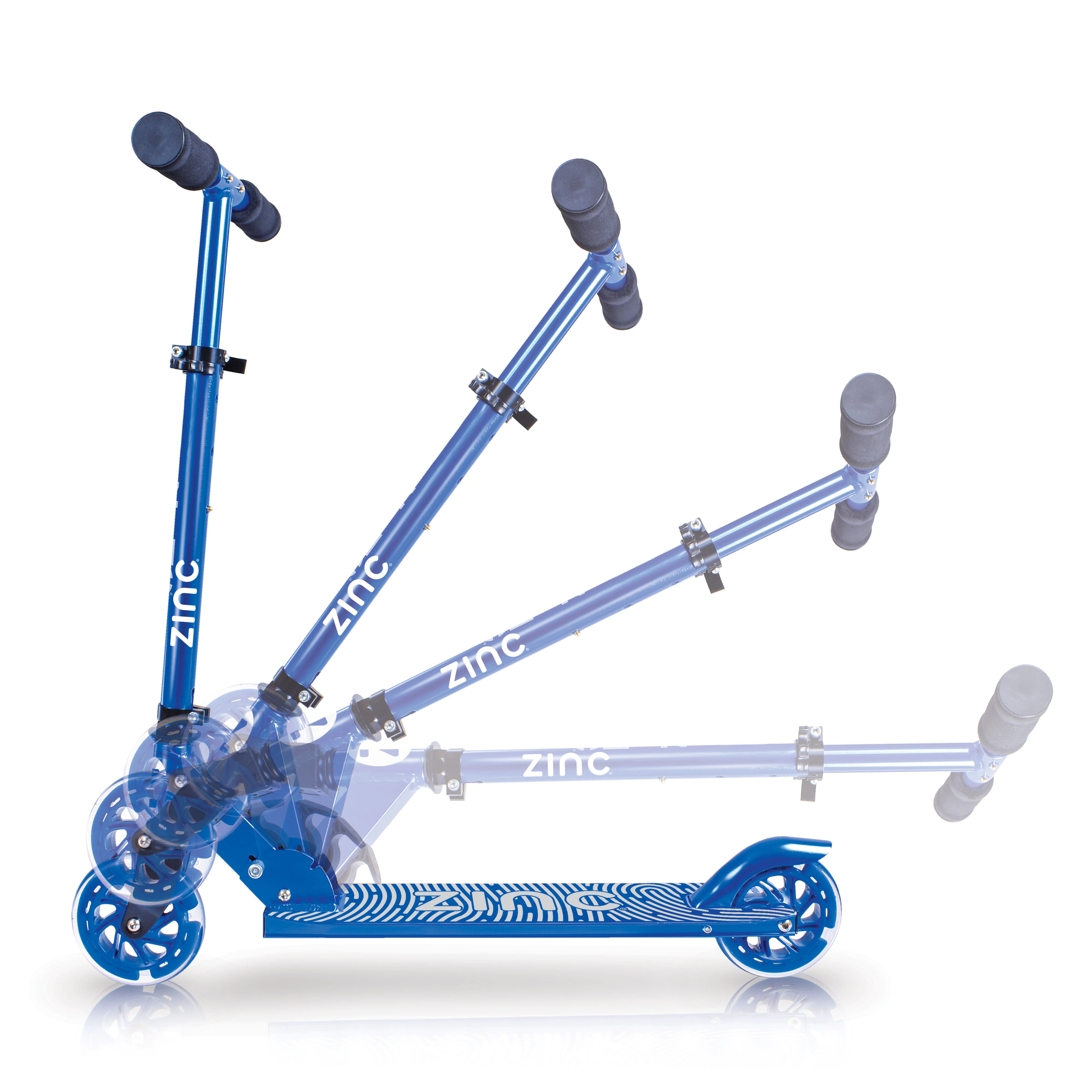 Zinc Two Wheeled Folding Light Up Identity Scooter - Image 25
