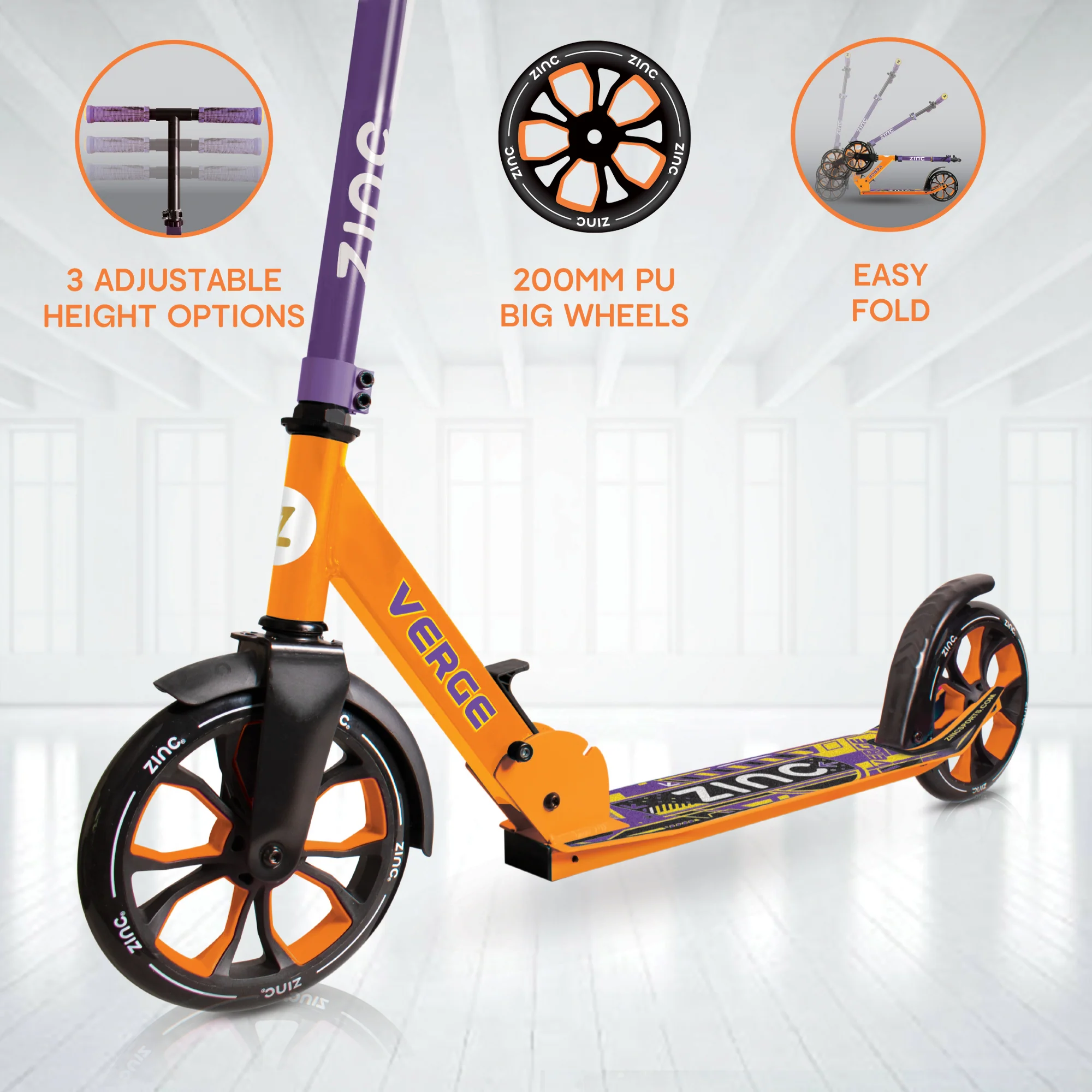 Zinc Verge Big Wheel Folding Scooter - Image 8